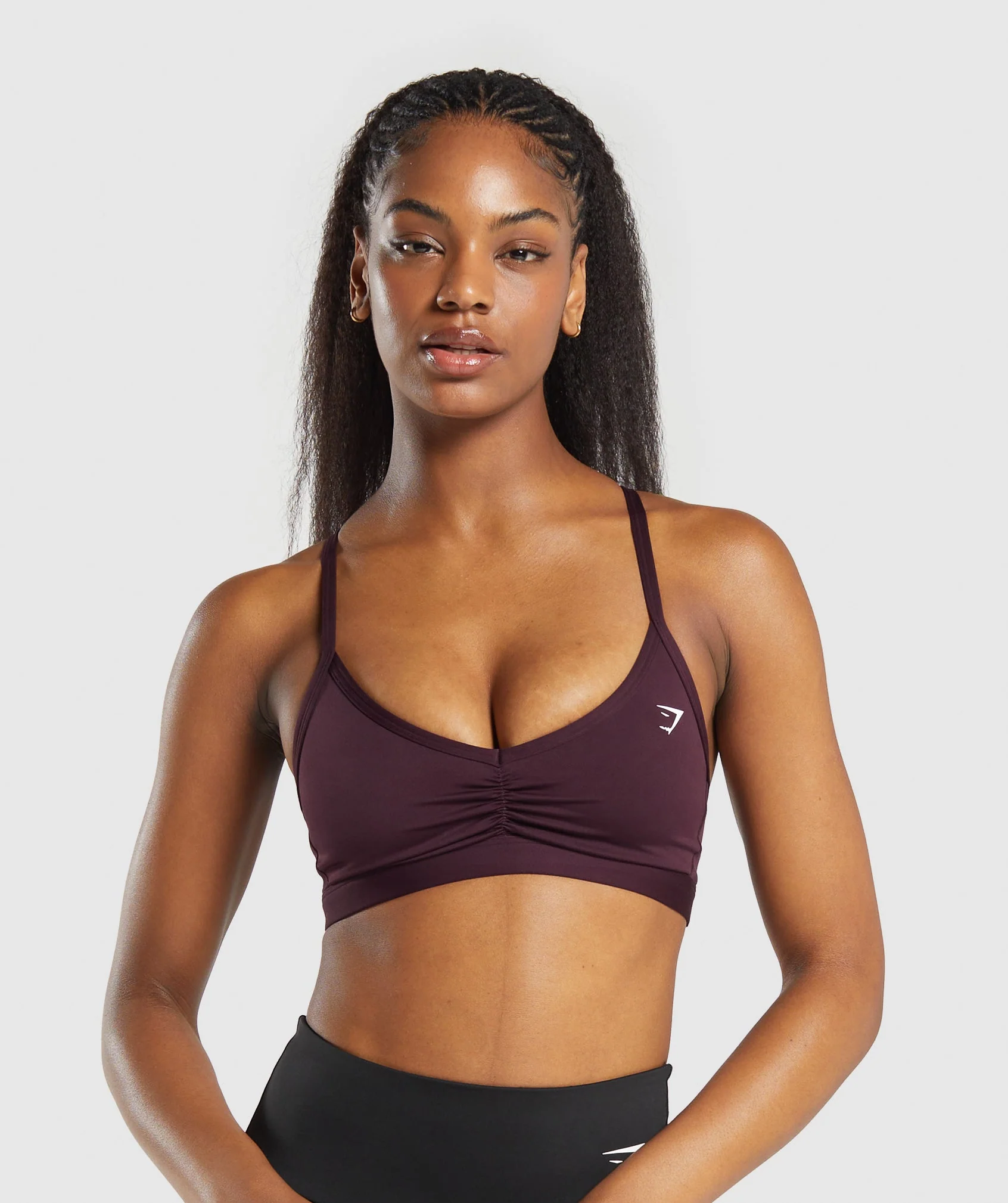 Ruched Strappy Sports Bra