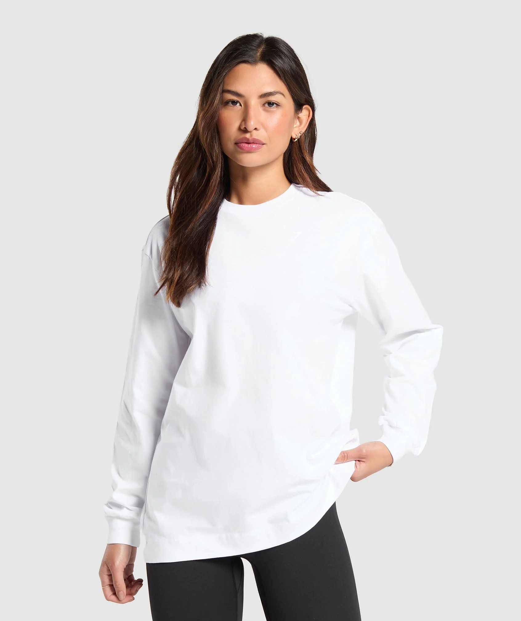 Cotton Oversized Long Sleeve Top