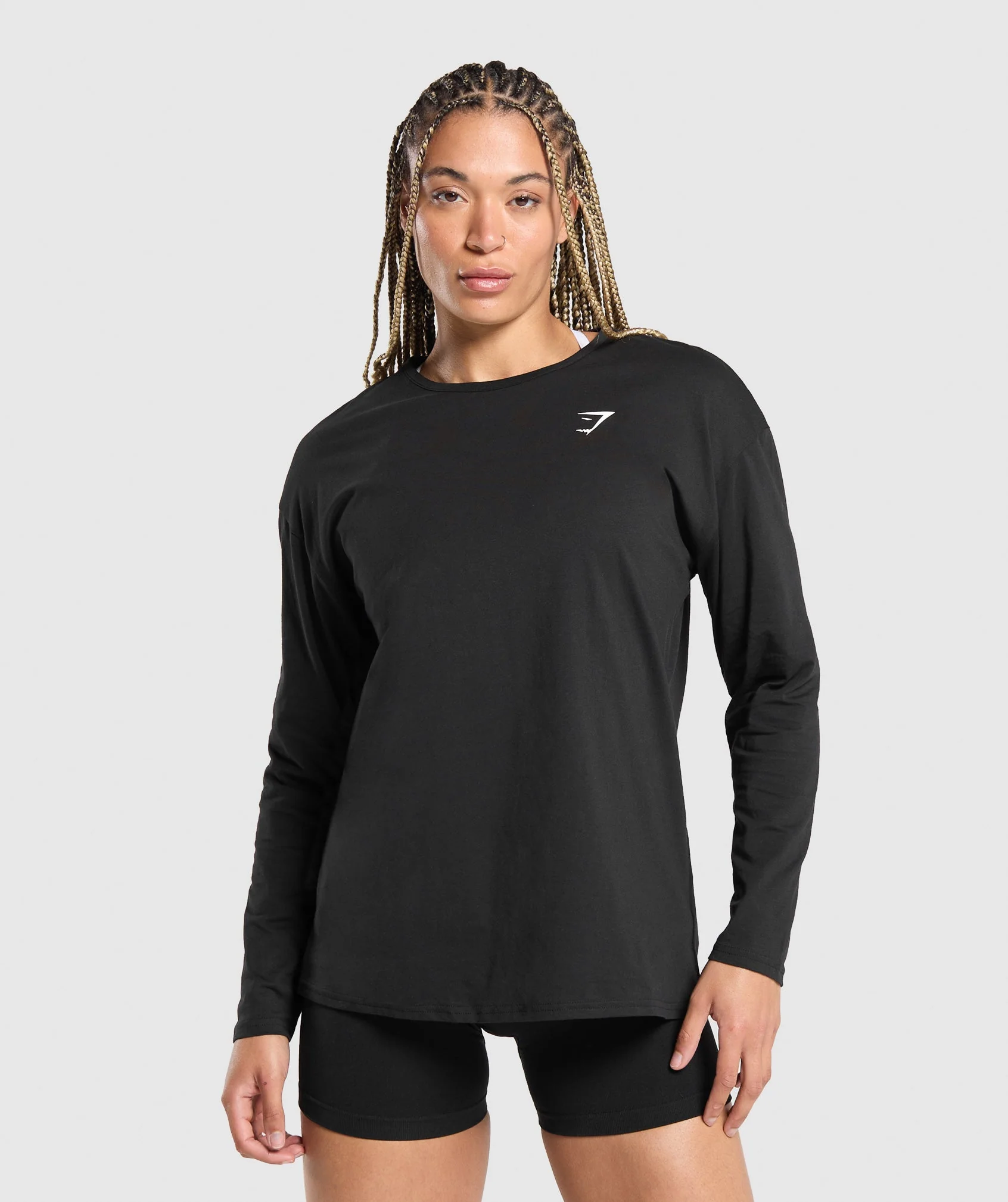 Training Oversized Cotton Long Sleeve Top