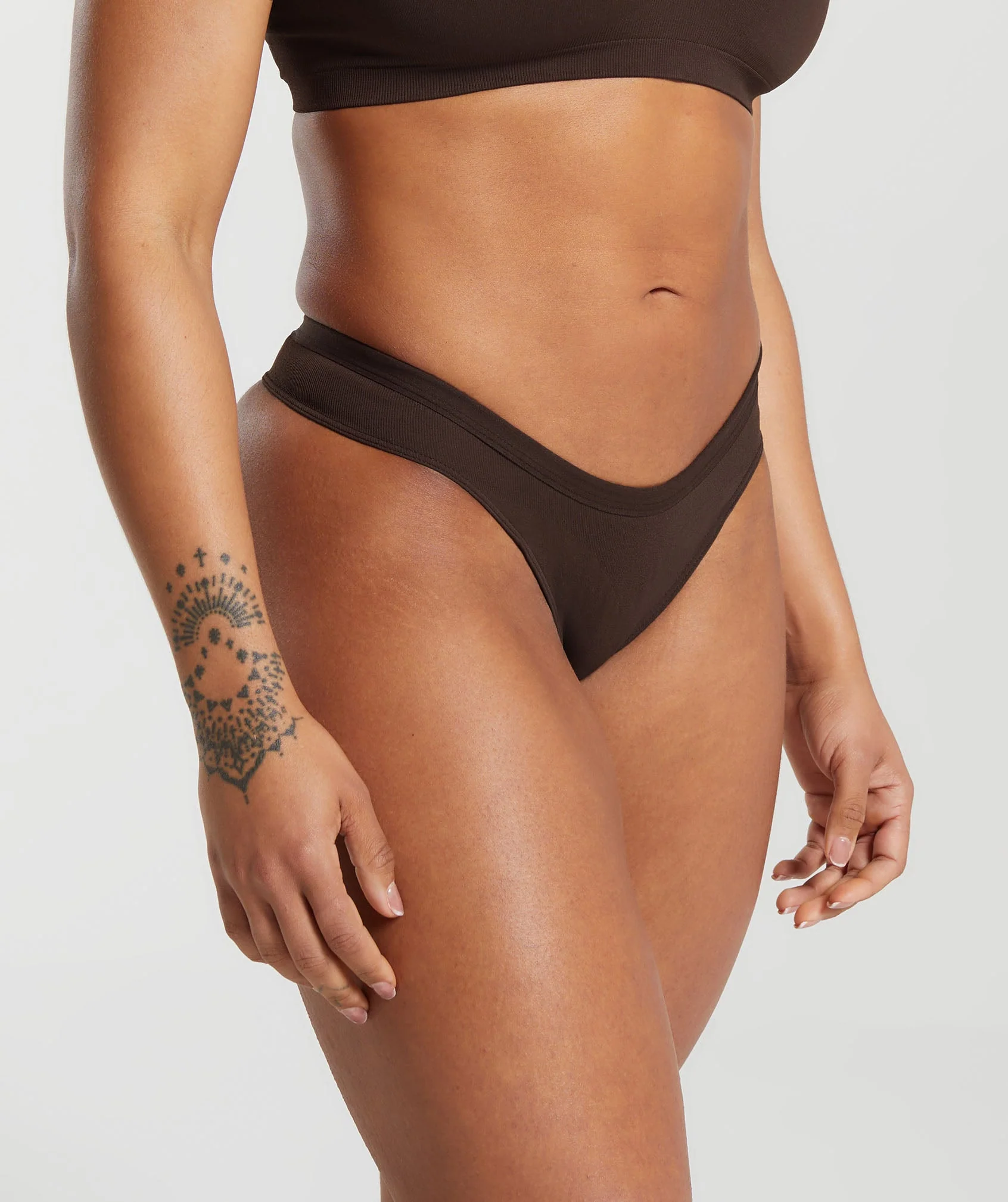 Seamless Dipped Front Thong