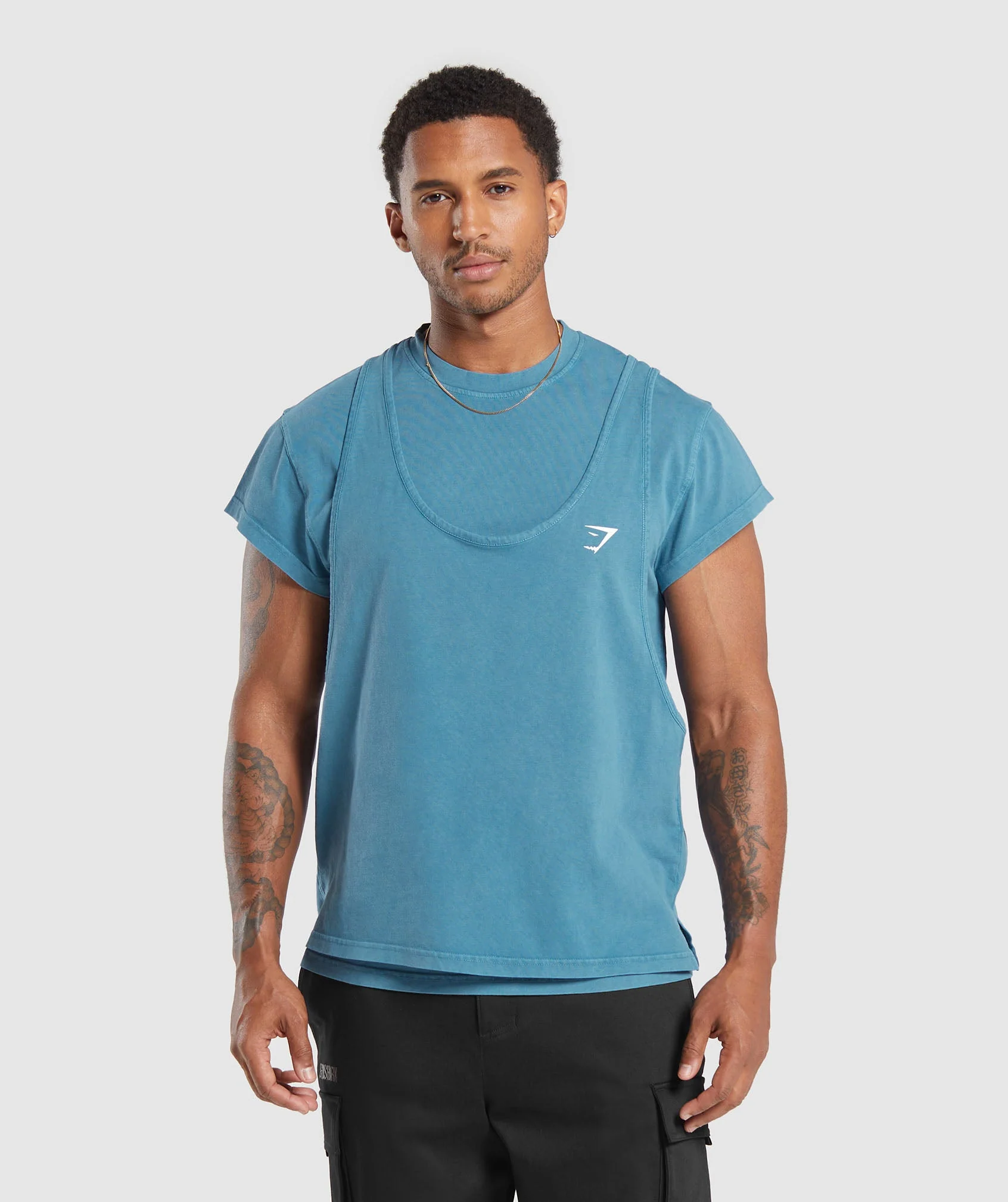 Washed Double Layer T-Shirt