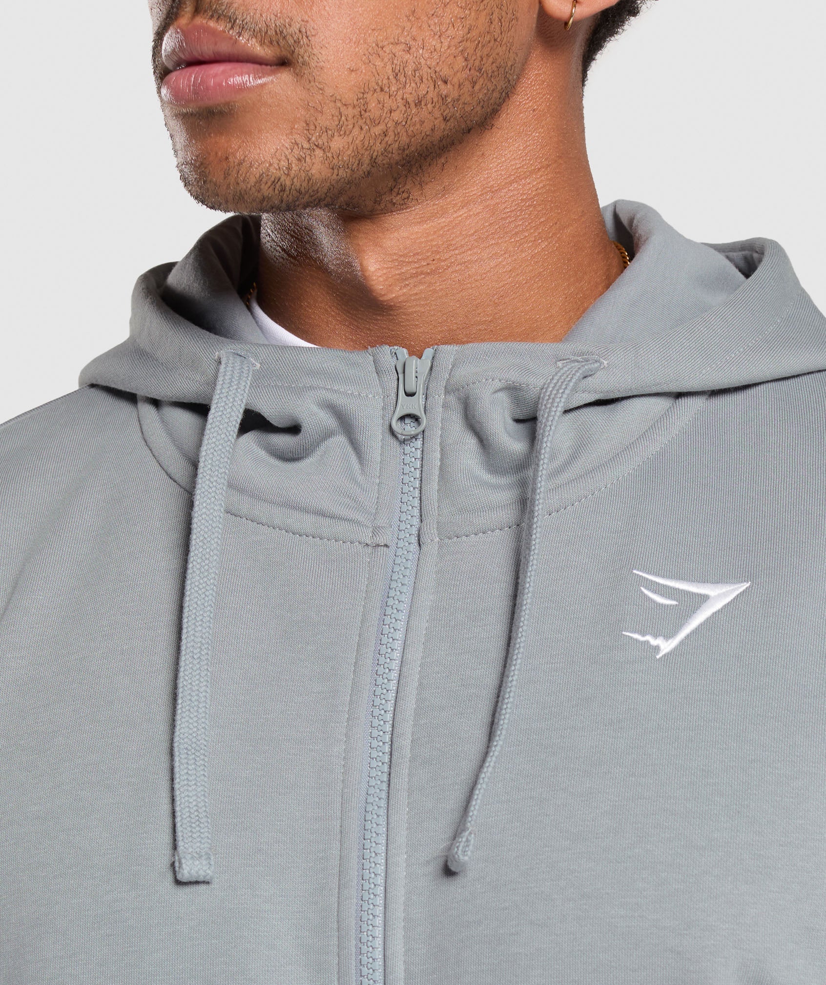 Crest Oversized Zip Up Hoodie