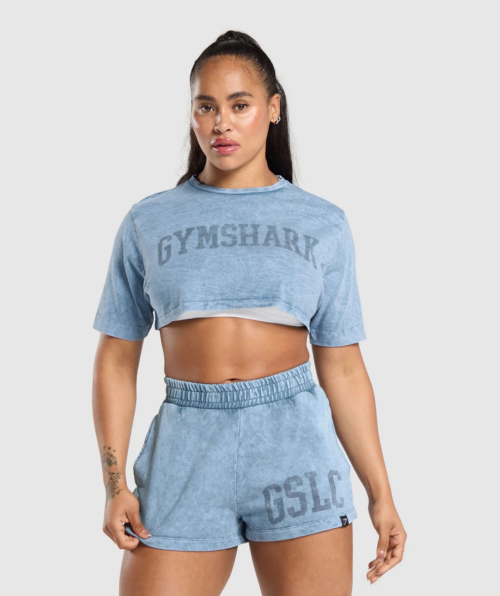 Collegiate Shadow Washed Crop Top