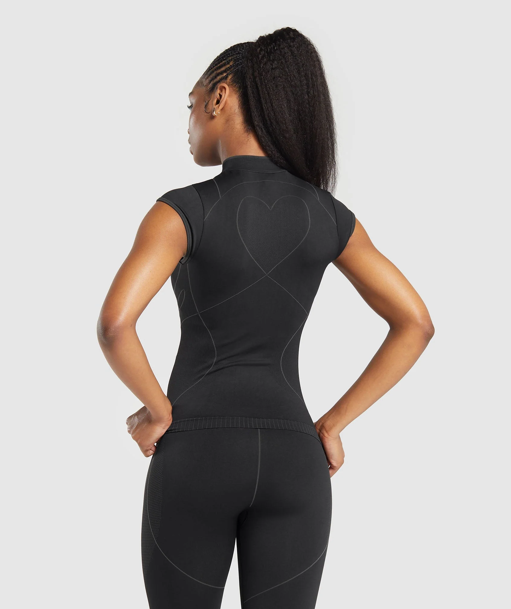 Contour Heart Seamless Short Sleeve Top