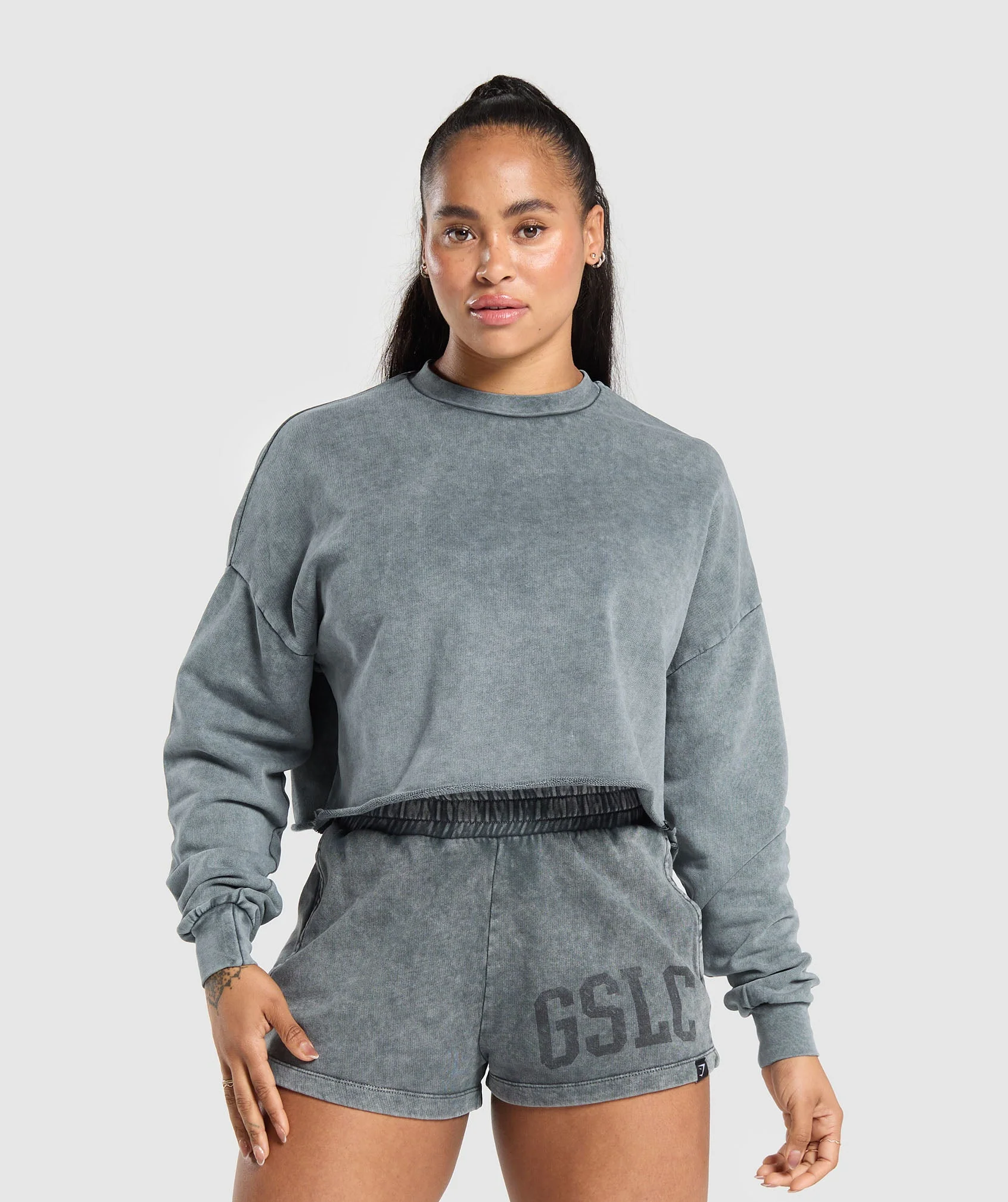 Collegiate Shadow Washed Midi Sweatshirt