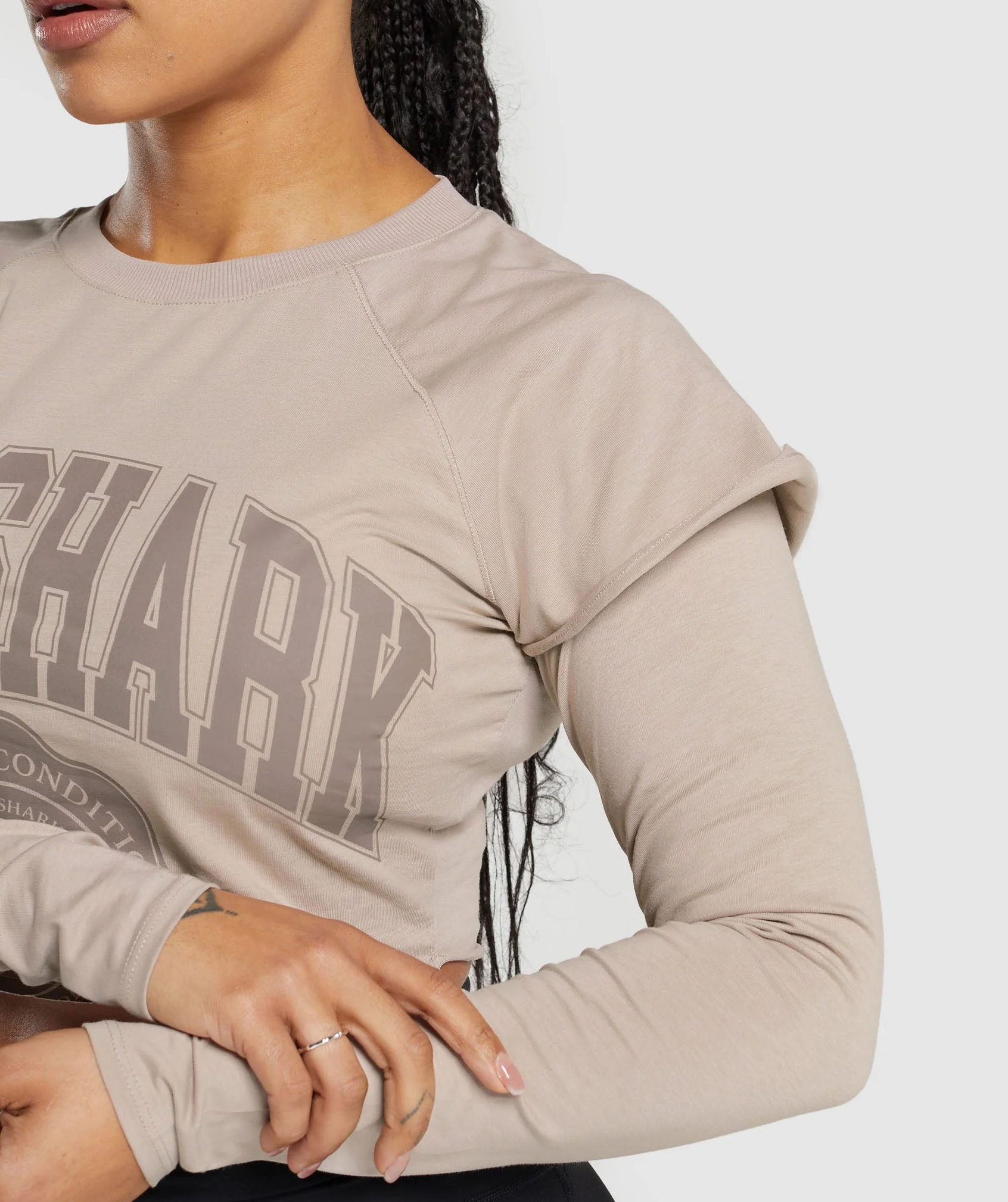 Lifting 2 In 1 Long Sleeve Crop Top