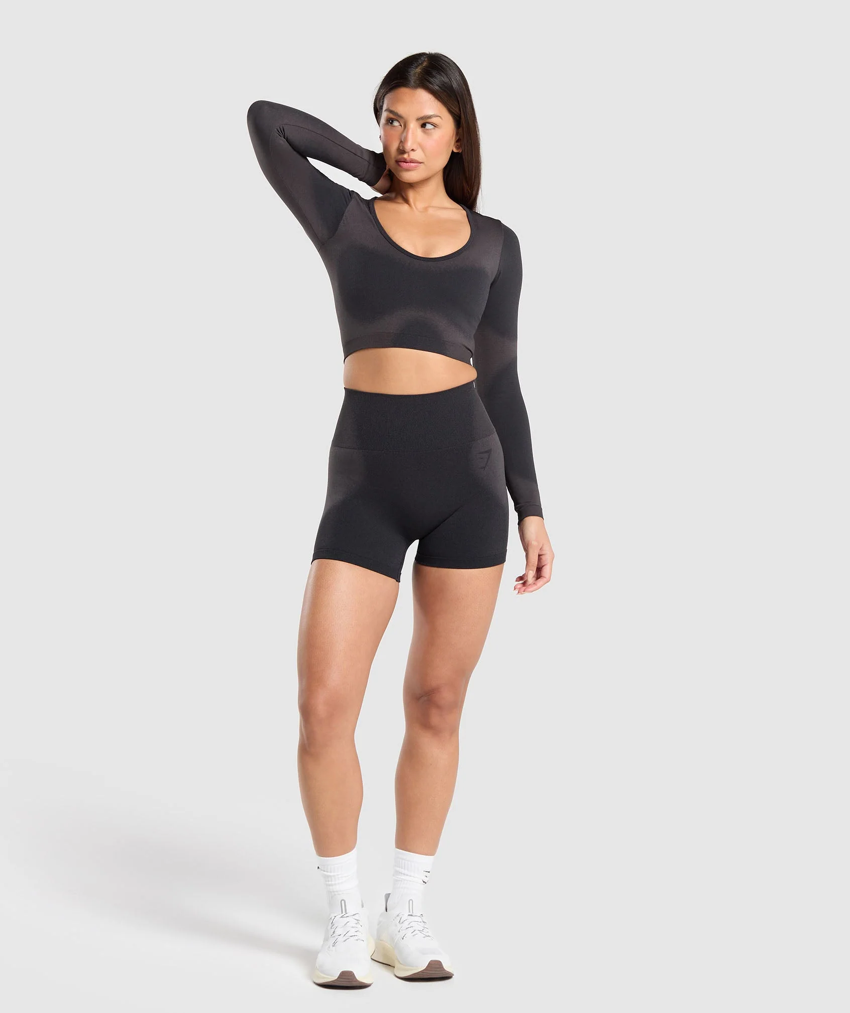 Blur Seamless Long Sleeve Crop Top