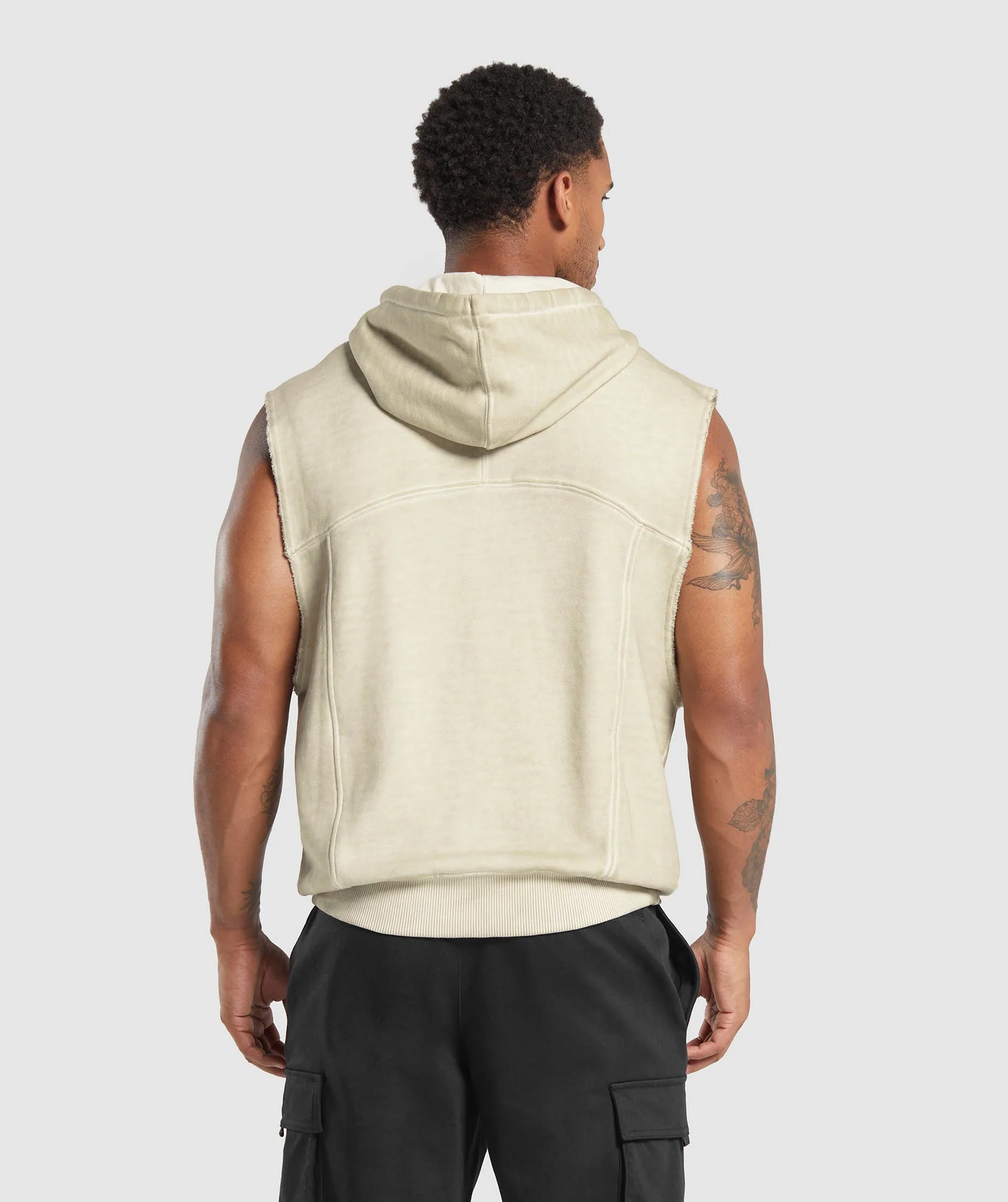 Heavyweight Washed Cut Off Hoodie