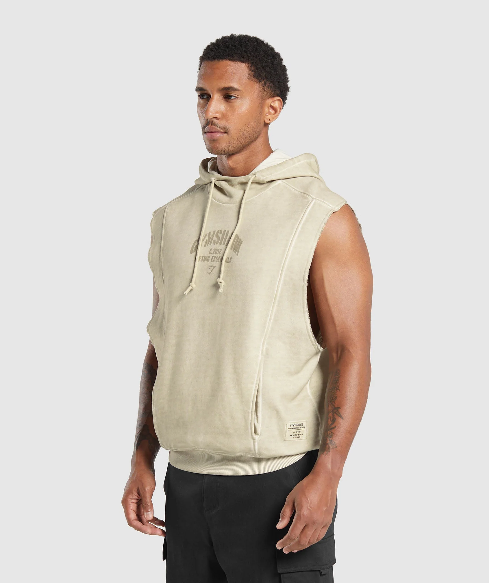 Heavyweight Washed Cut Off Hoodie