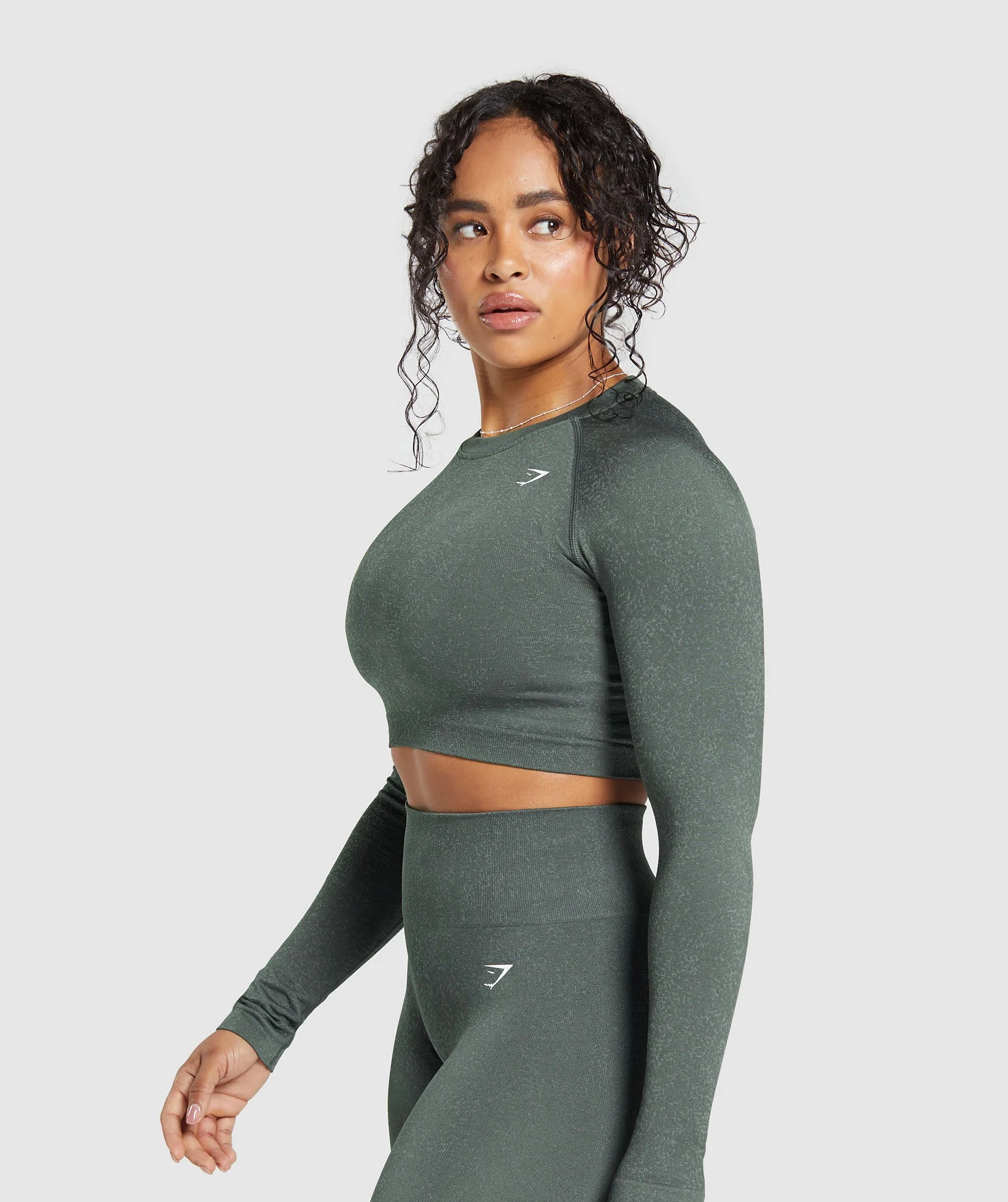 Adapt Fleck Seamless Long Sleeve Crop Top
