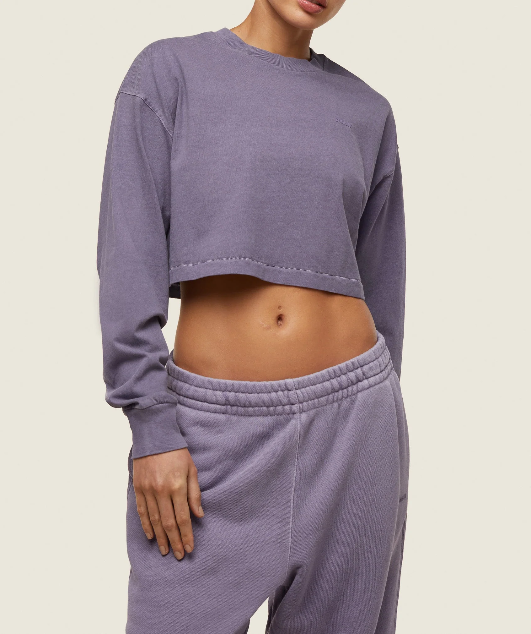 everywear Cropped Long Sleeve Tee