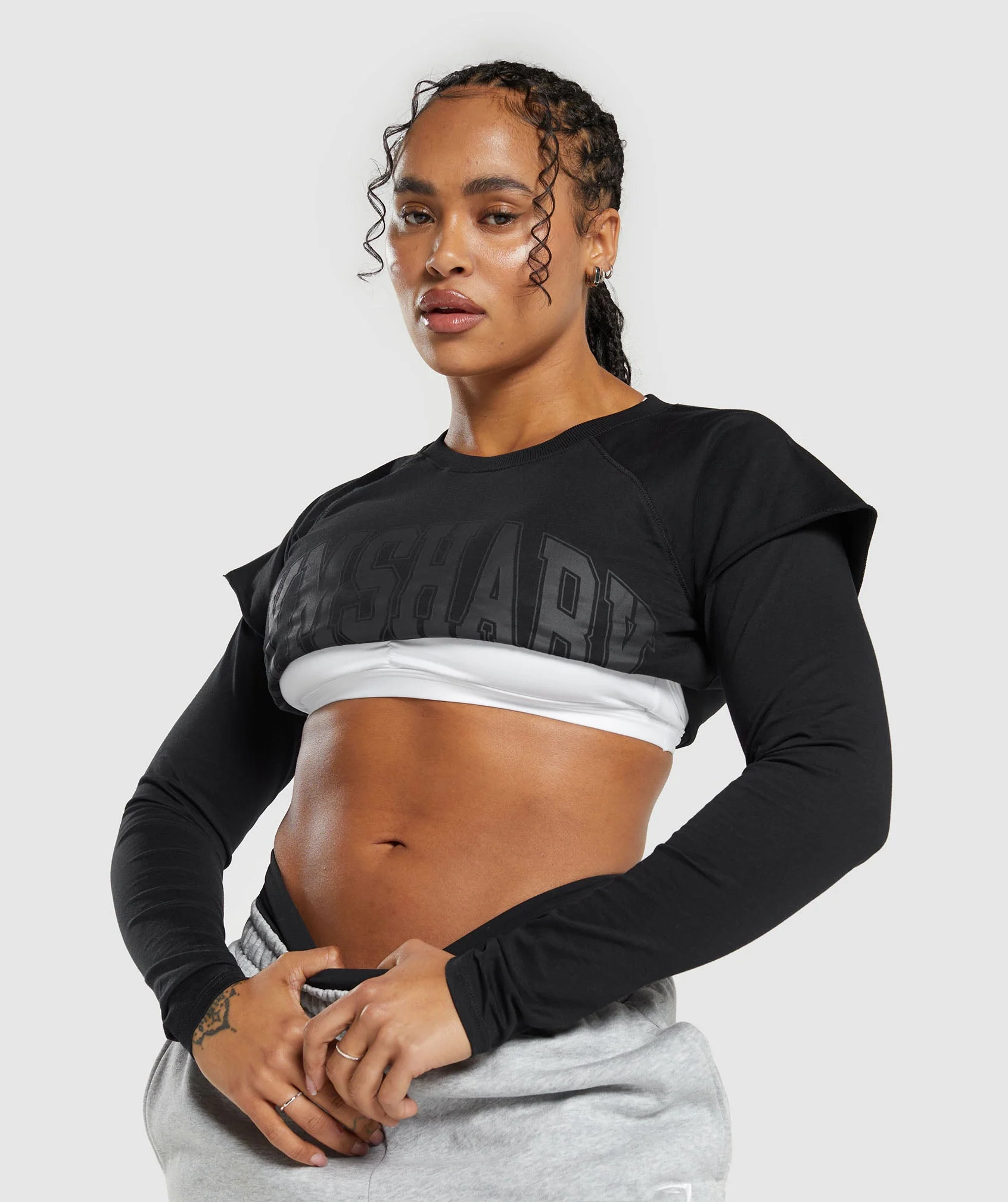 Lifting 2 In 1 Long Sleeve Crop Top