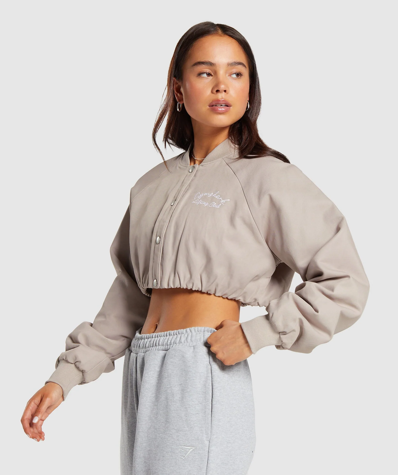 Cropped Bomber Jacket