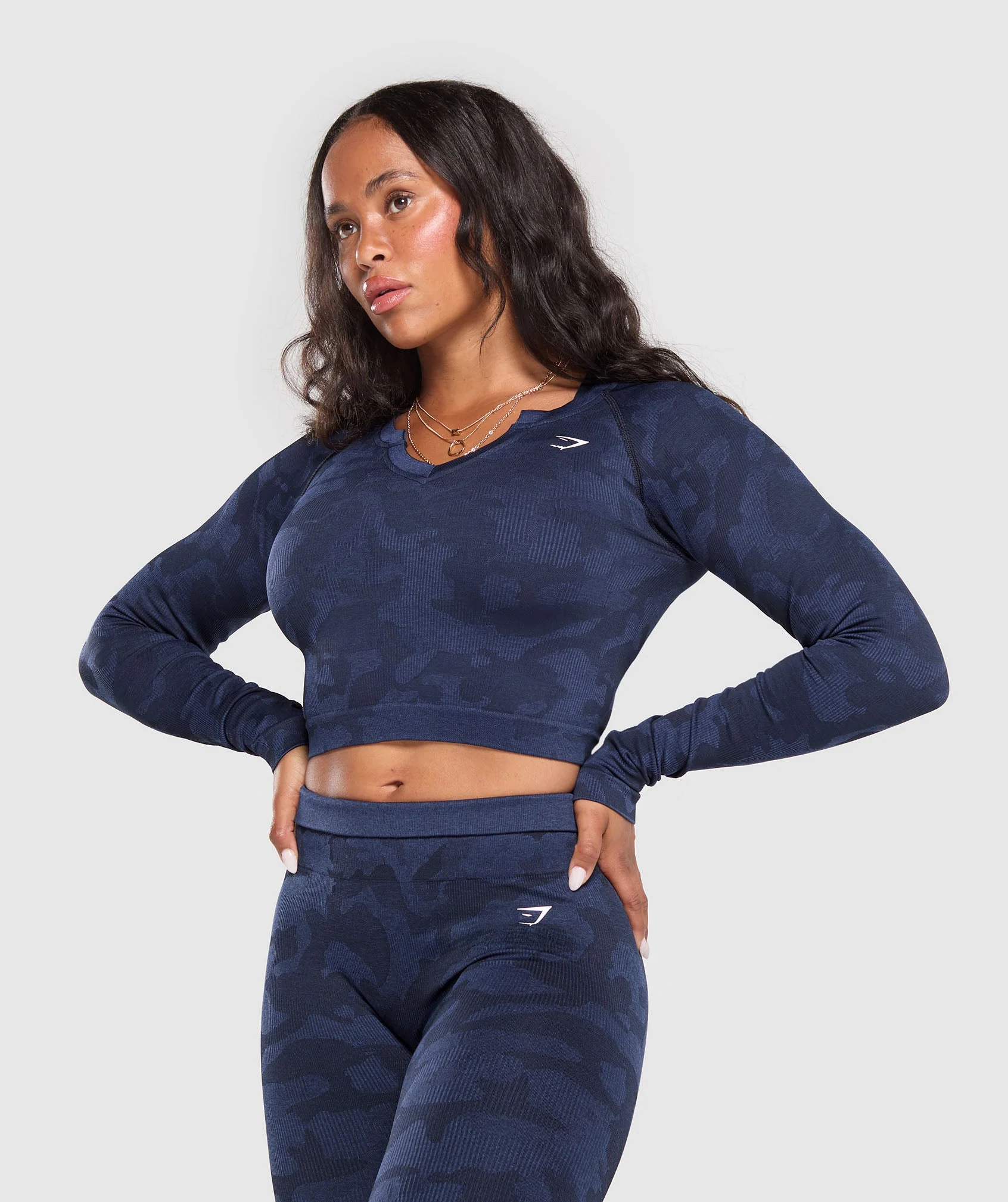 Adapt Camo Long Sleeve Crop Top