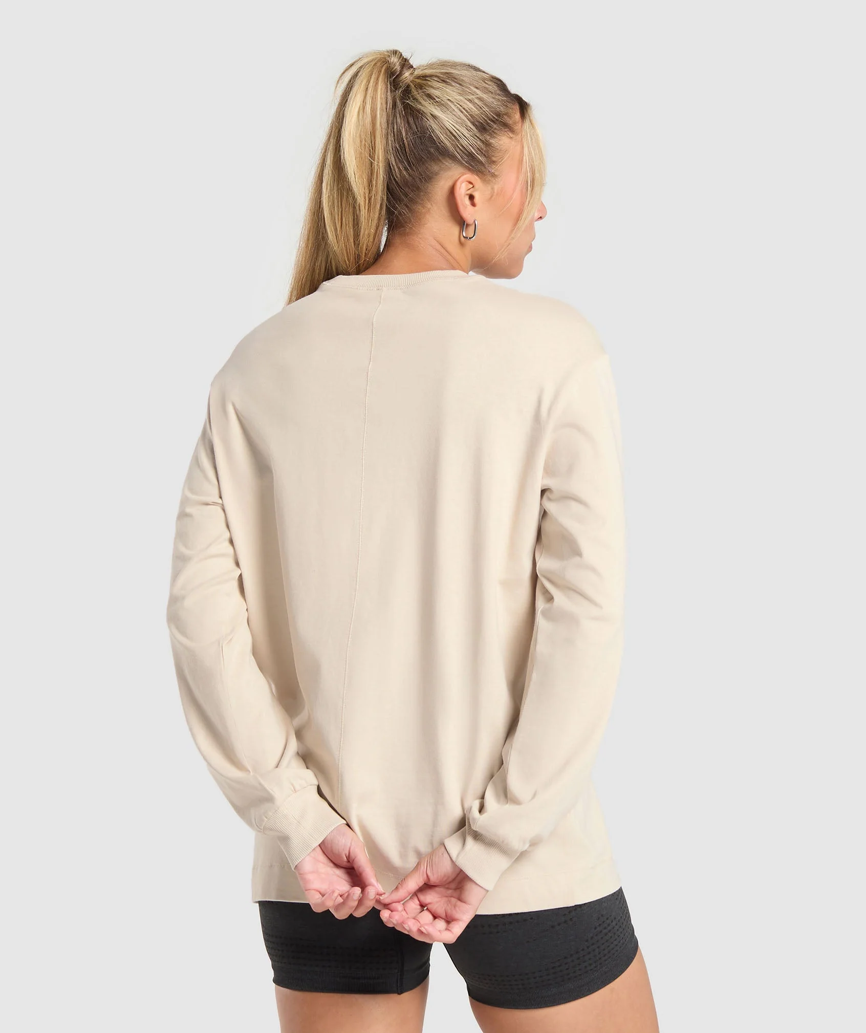Cotton Oversized Long Sleeve Top