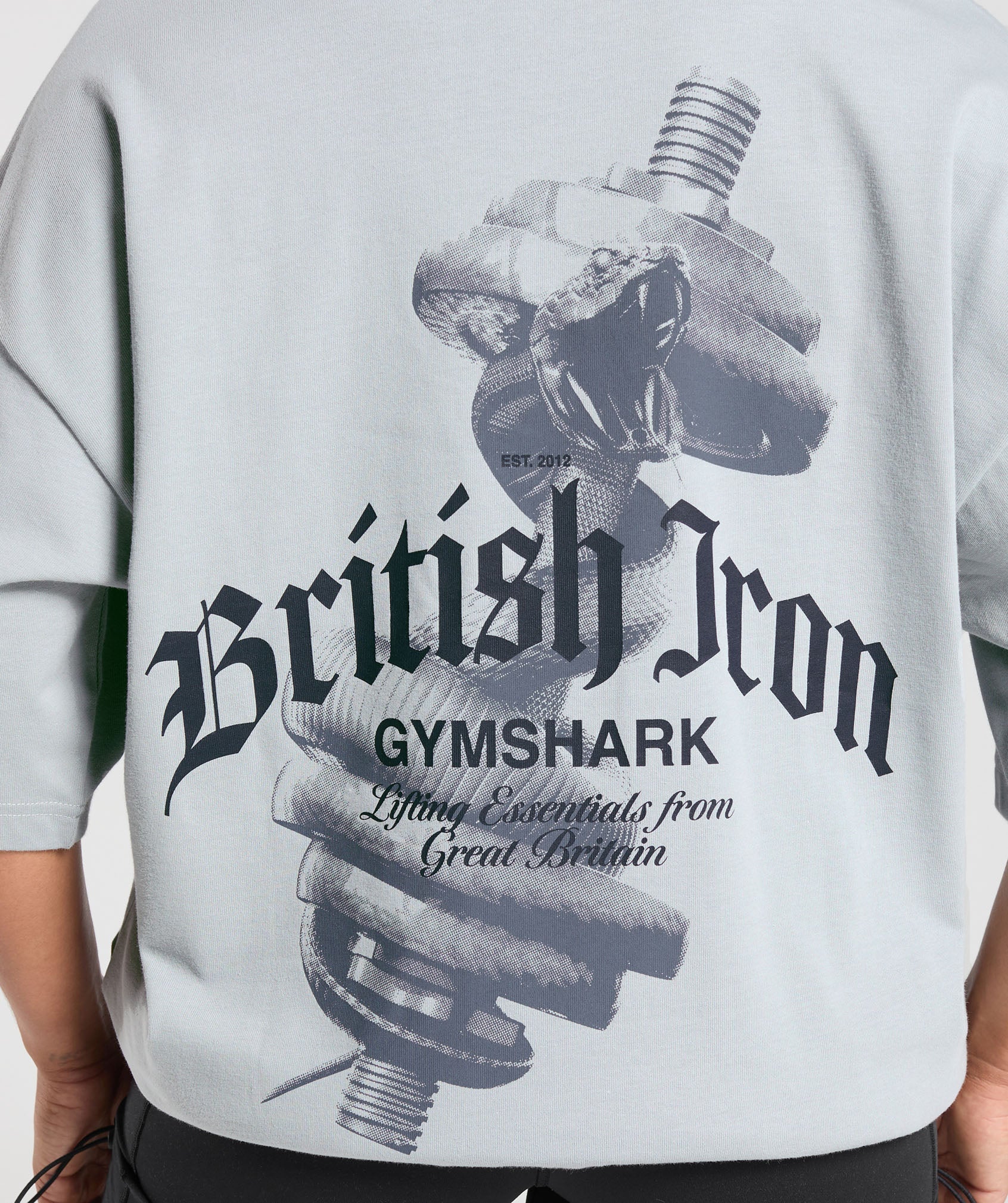 British Iron Heavyweight T-Shirt- Ice Grey