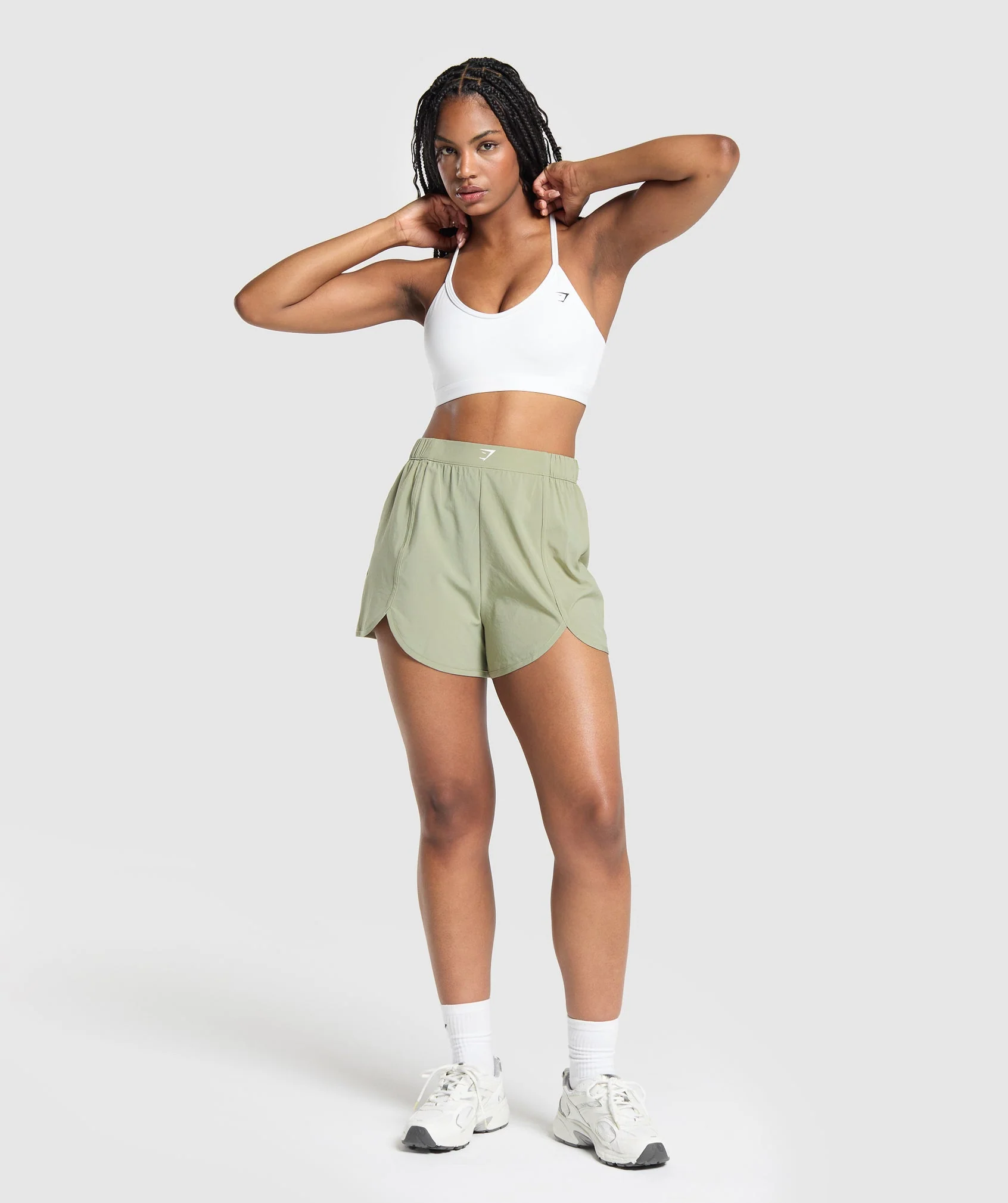 Scallop Hem Shaped Shorts