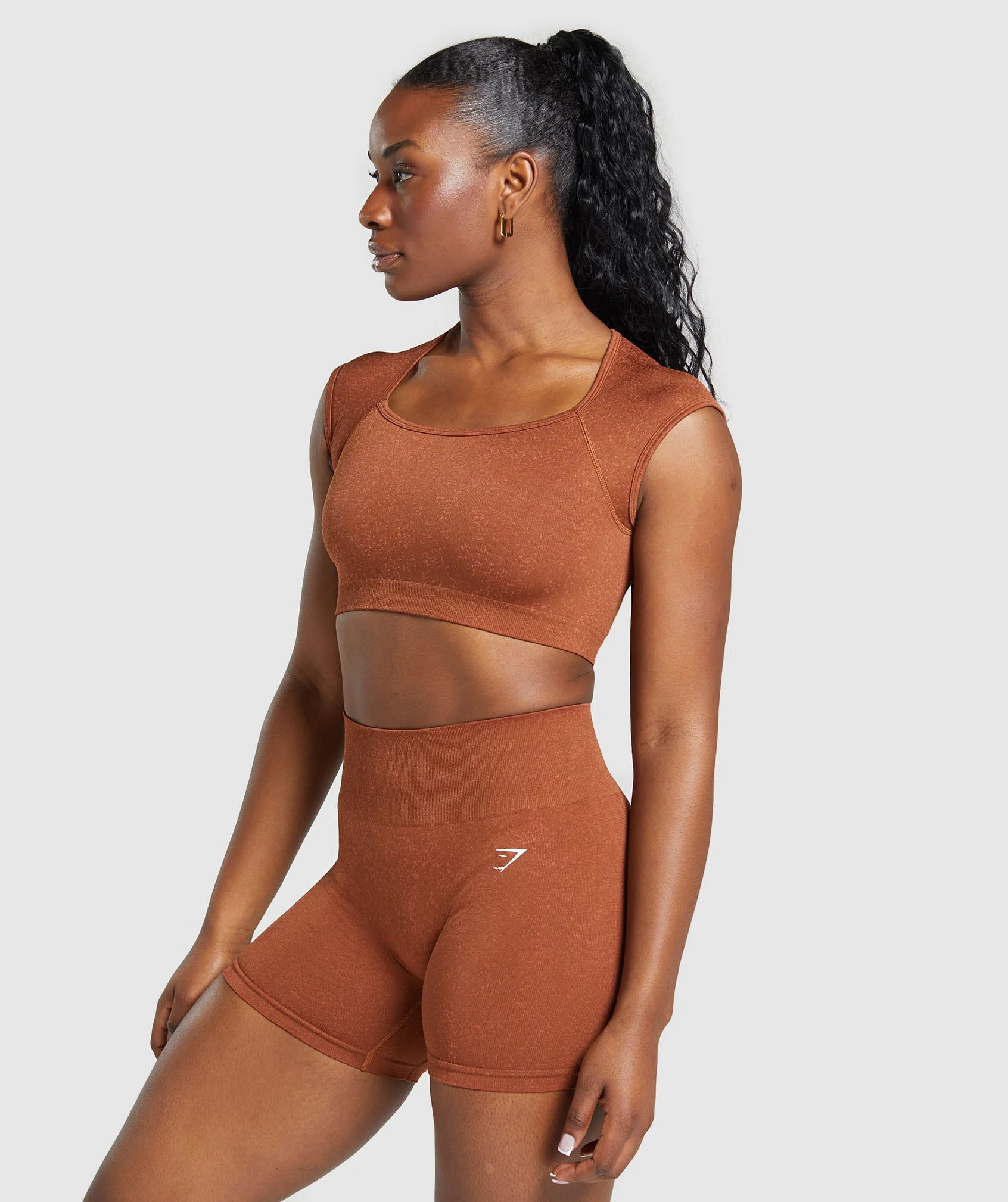 Adapt Fleck Seamless Crop Top