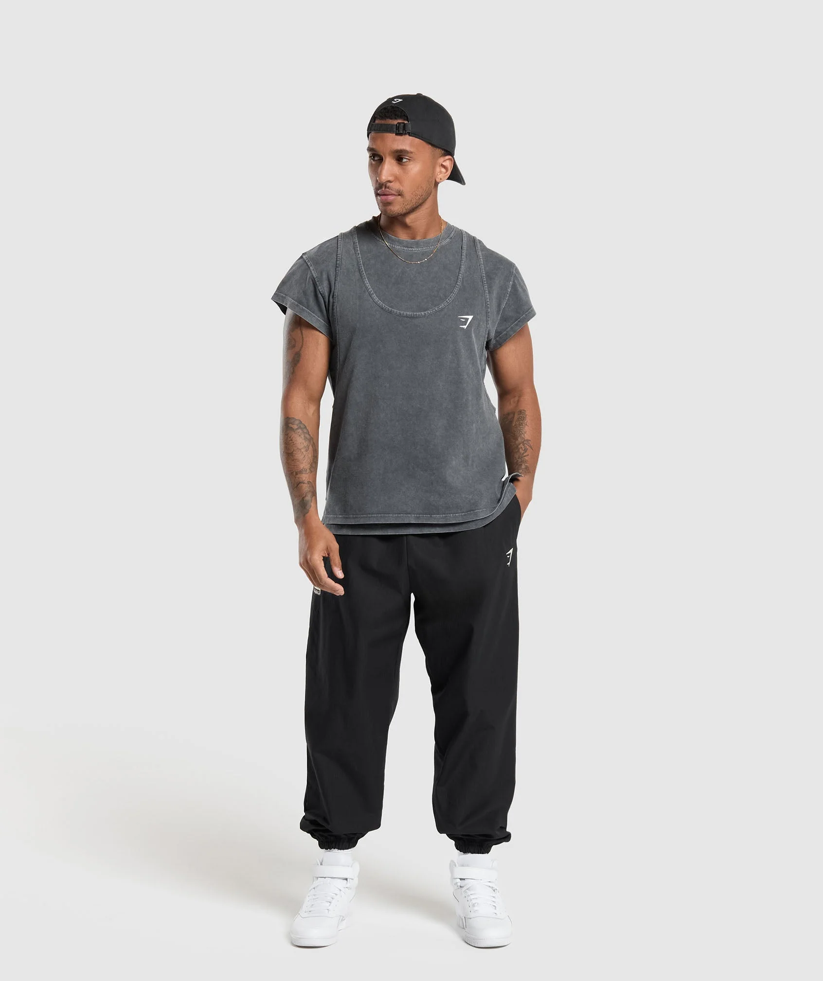 Washed Double Layer T-Shirt