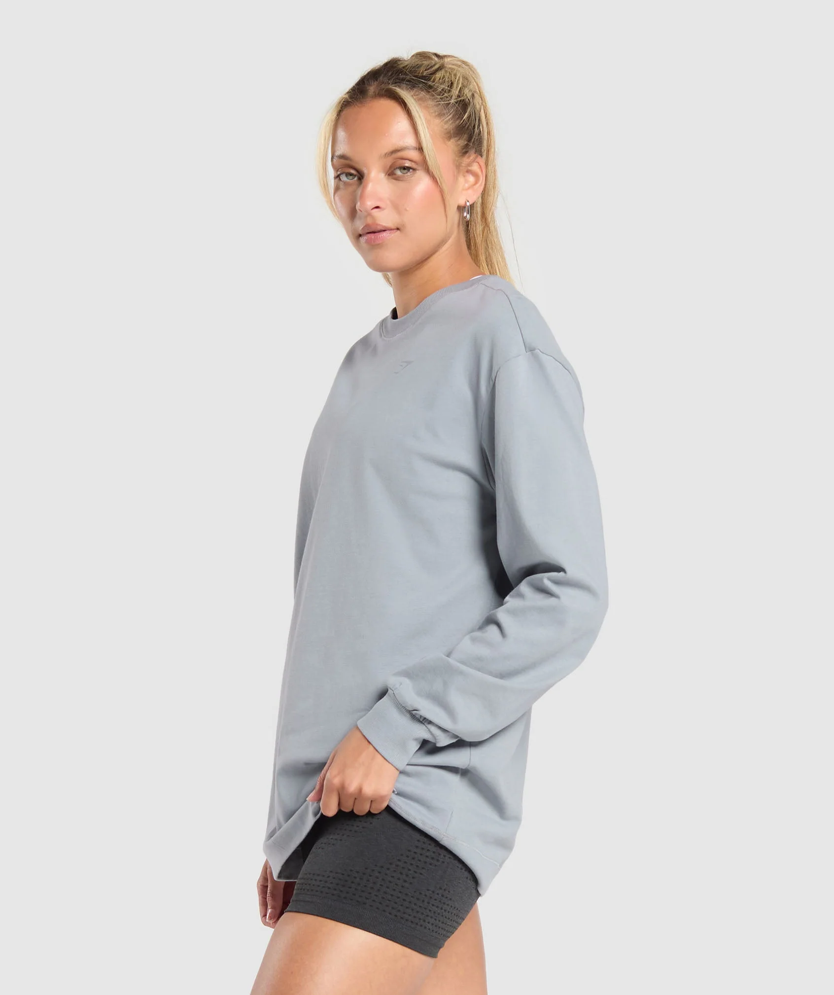 Cotton Oversized Long Sleeve Top