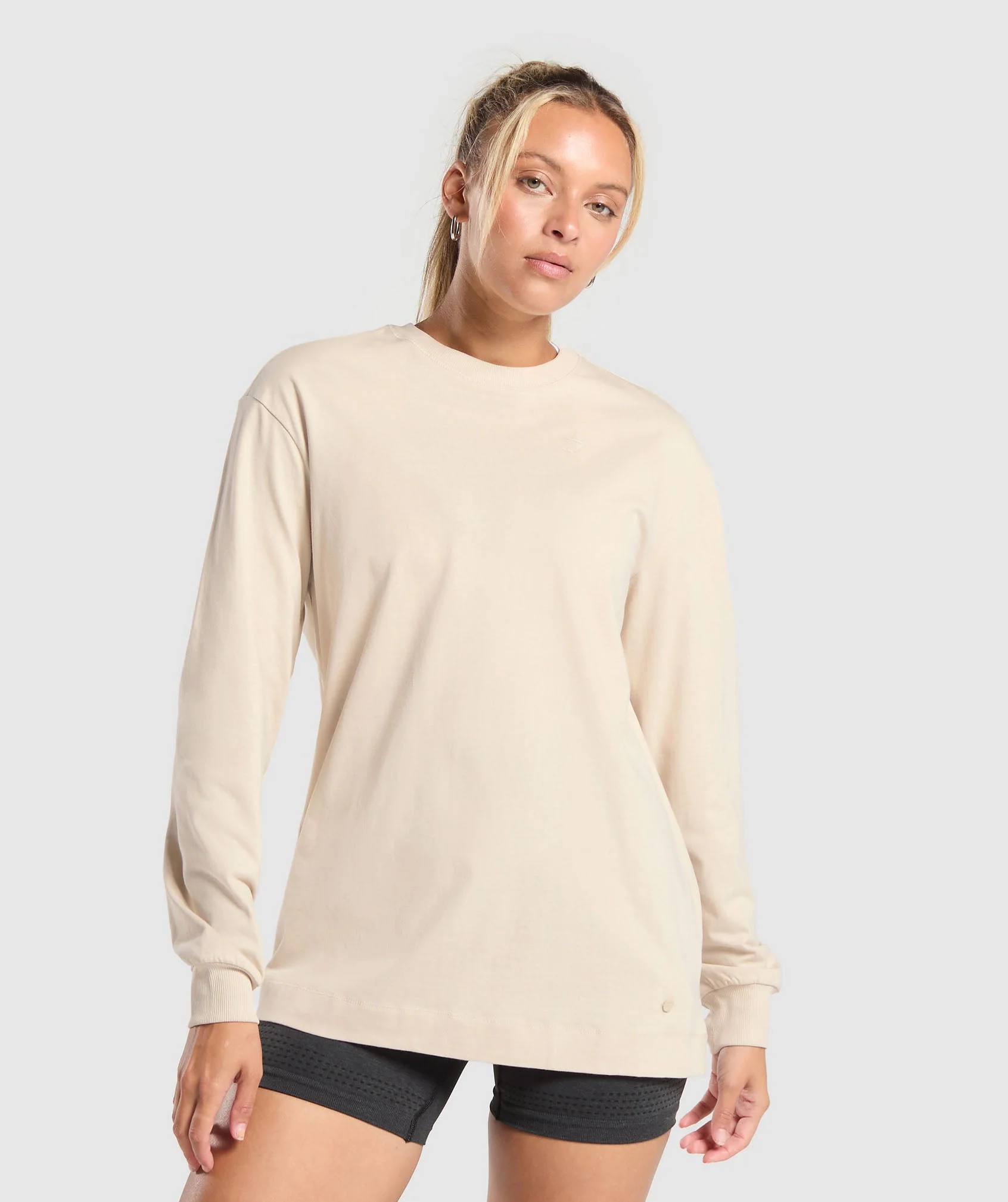 Cotton Oversized Long Sleeve Top