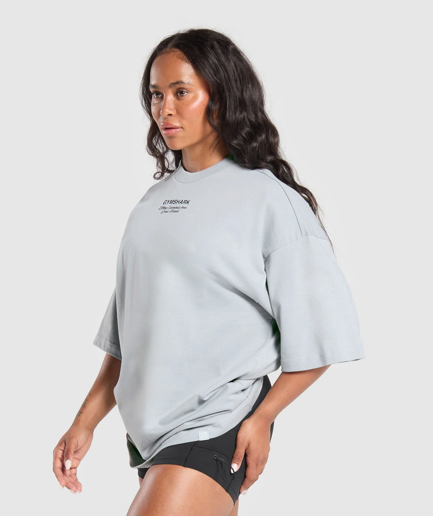 British Iron Heavyweight T-Shirt- Ice Grey