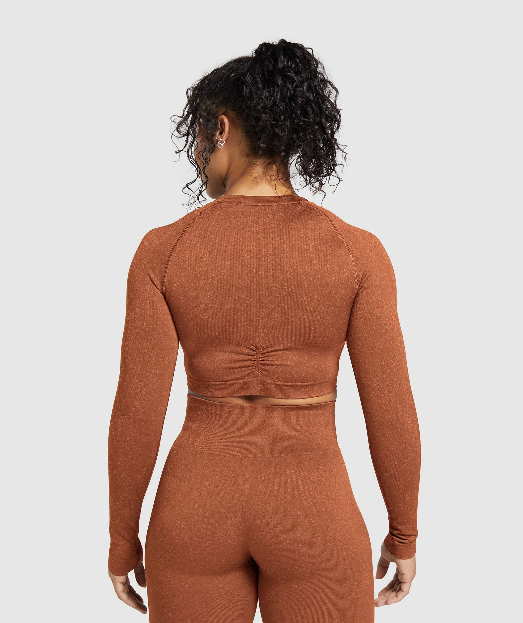 Adapt Fleck Seamless Long Sleeve Crop Top