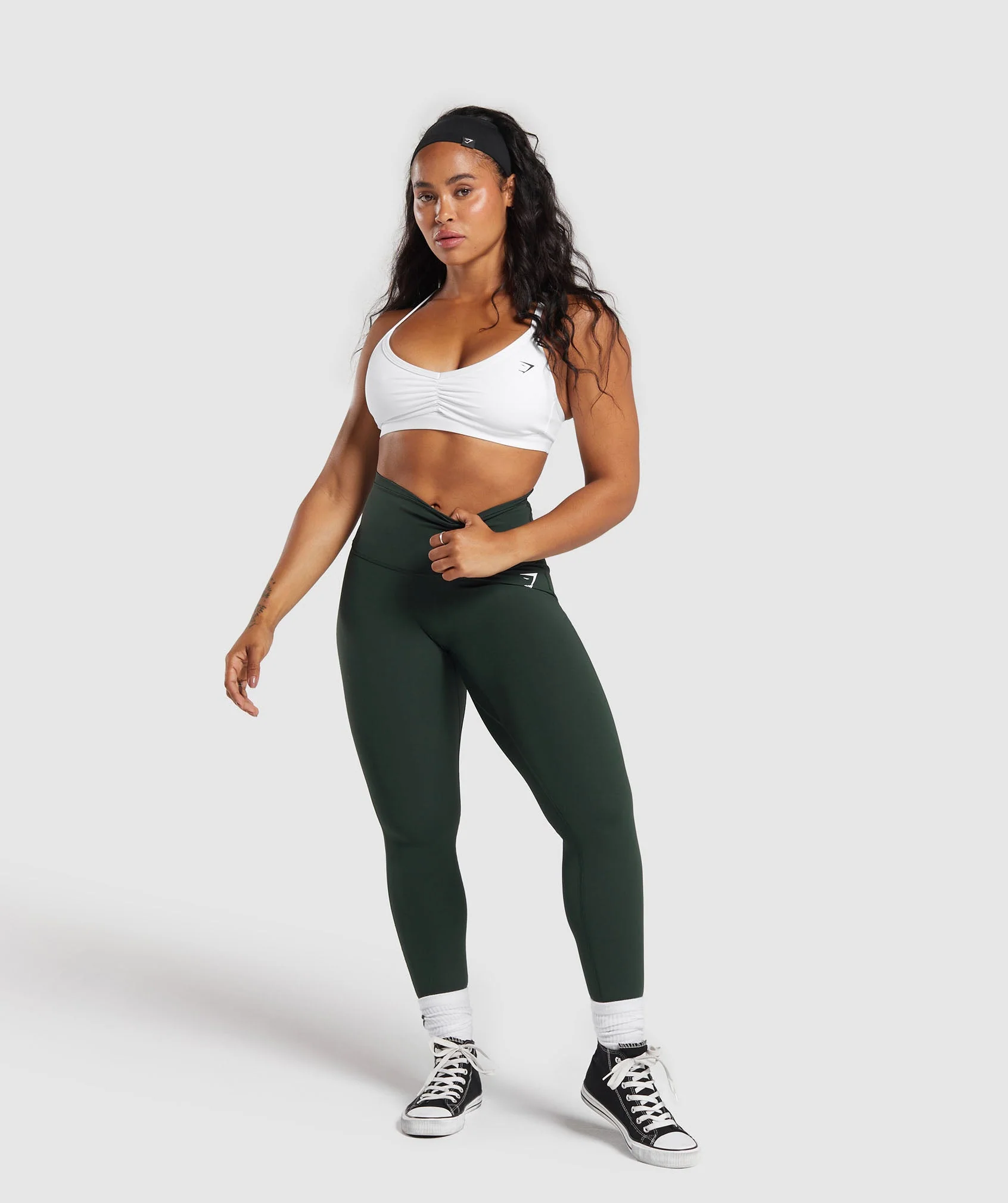 Mesh Waistband Leggings
