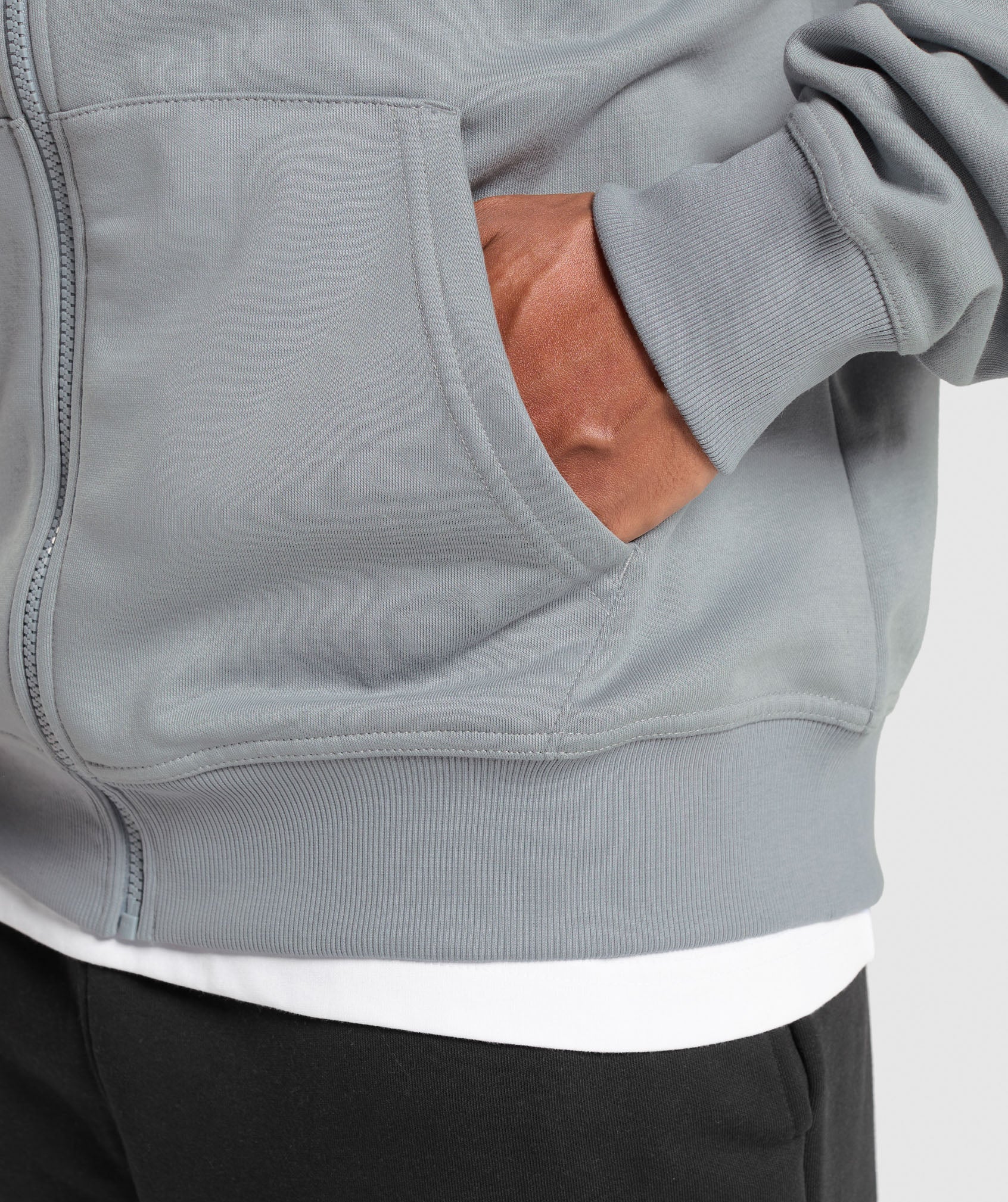 Crest Oversized Zip Up Hoodie