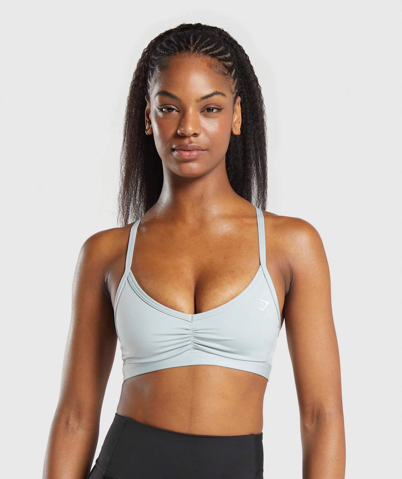 Ruched Strappy Sports Bra