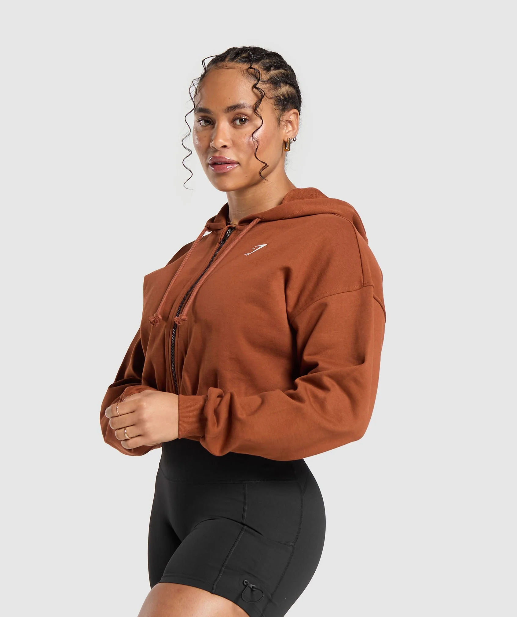 Power Midi Zip Hoodie