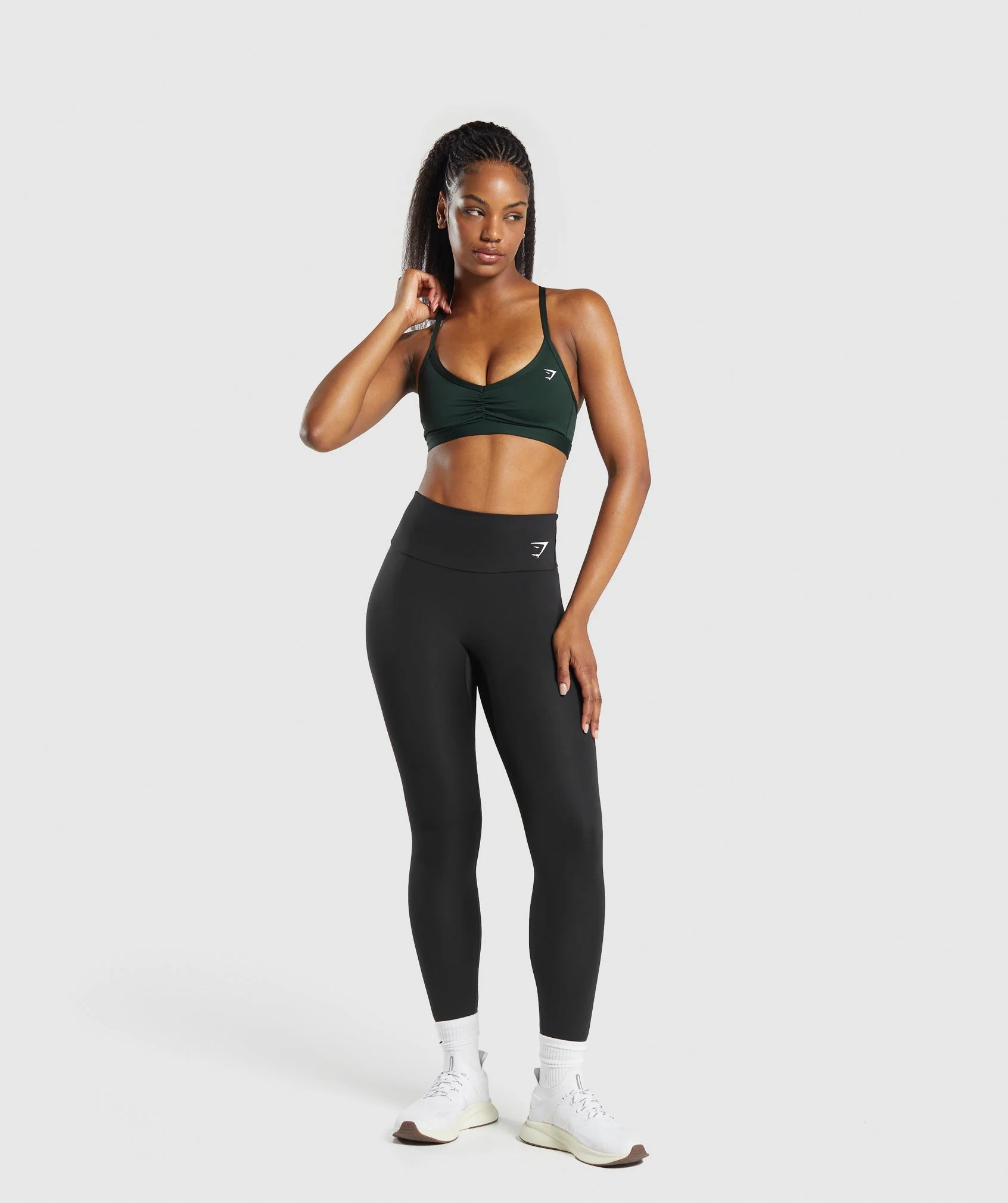 Ruched Strappy Sports Bra