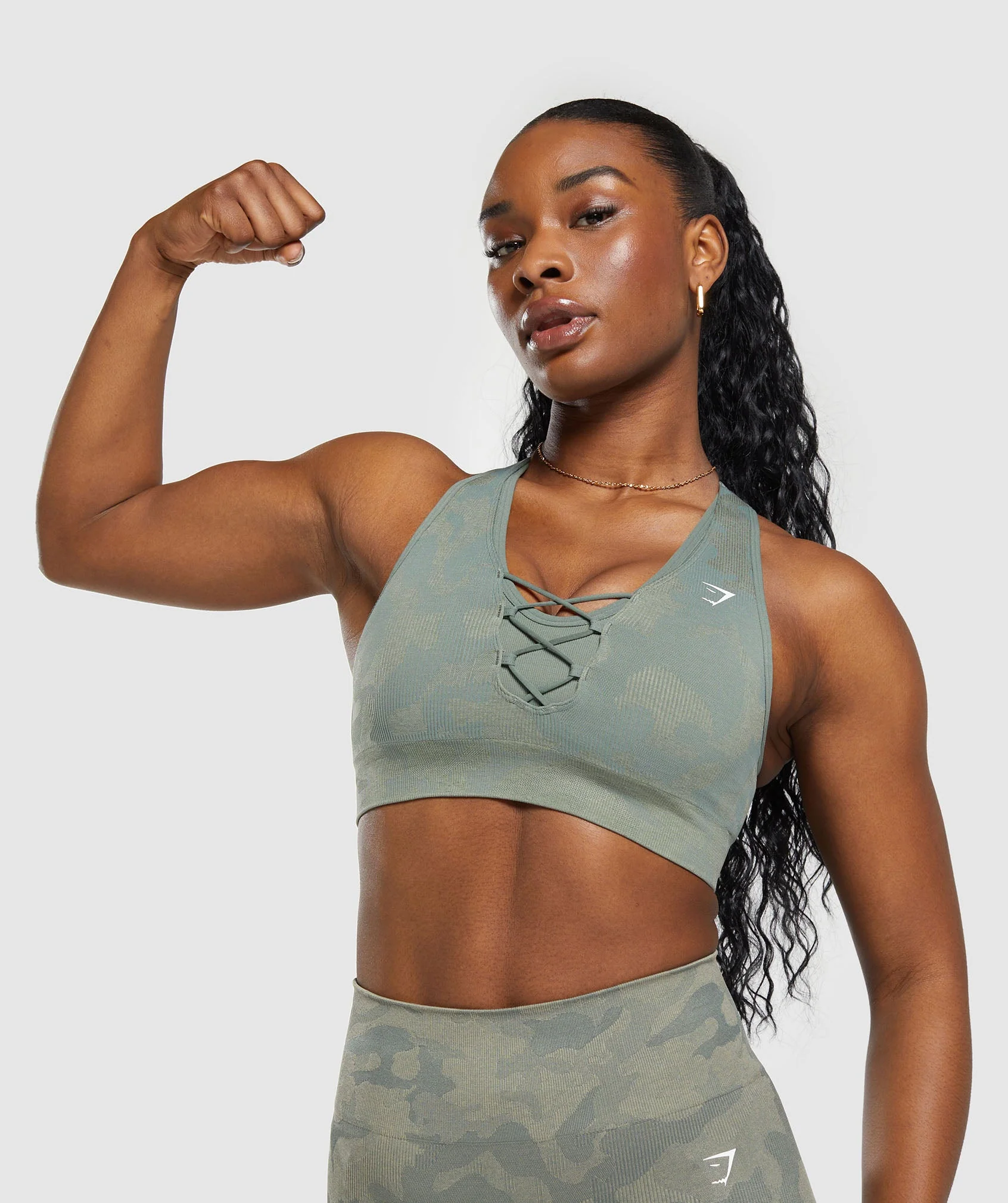 Adapt Camo Seamless Ribbed Sports Bra