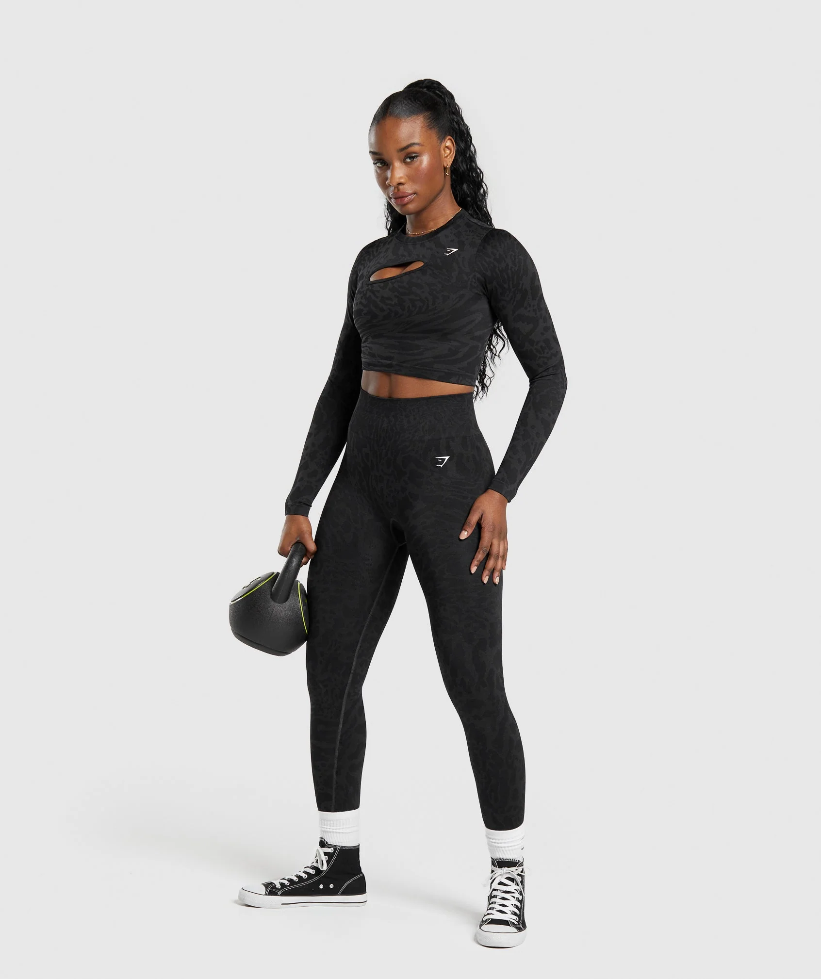 Adapt Safari Seamless Long Sleeve Crop Top