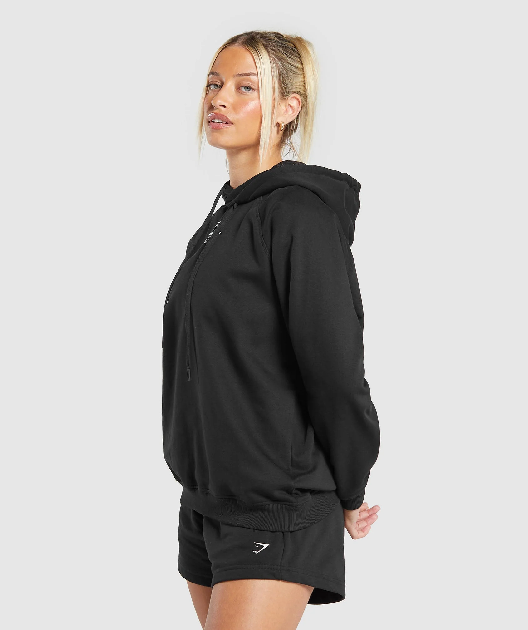 Care Label Graphic Brushed Hoodie