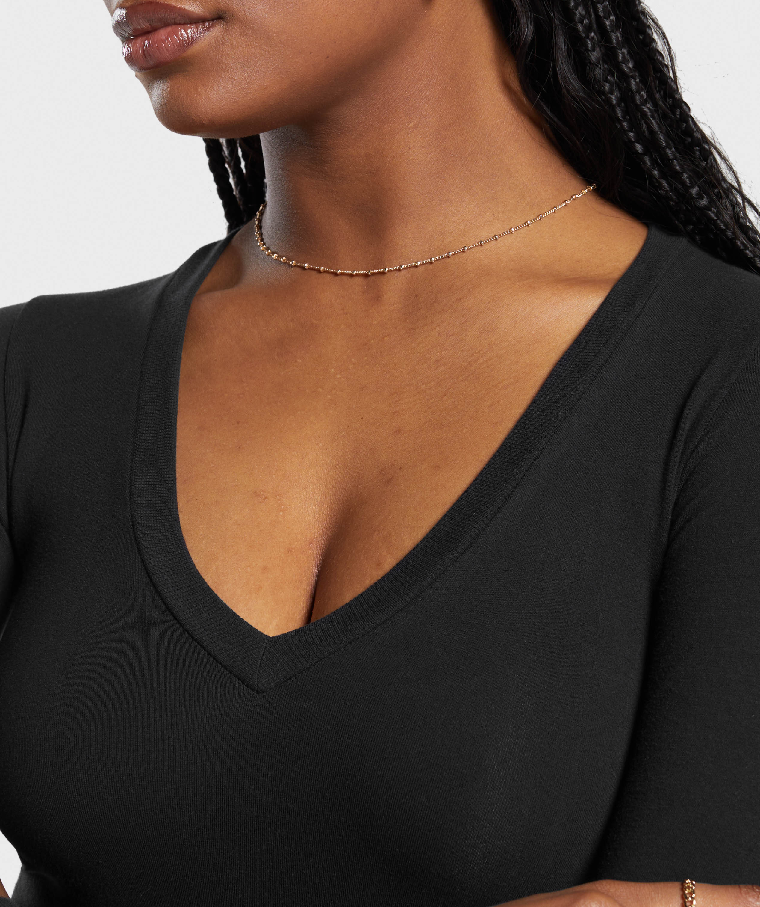 Cotton Seamless Long Sleeve Midi Top