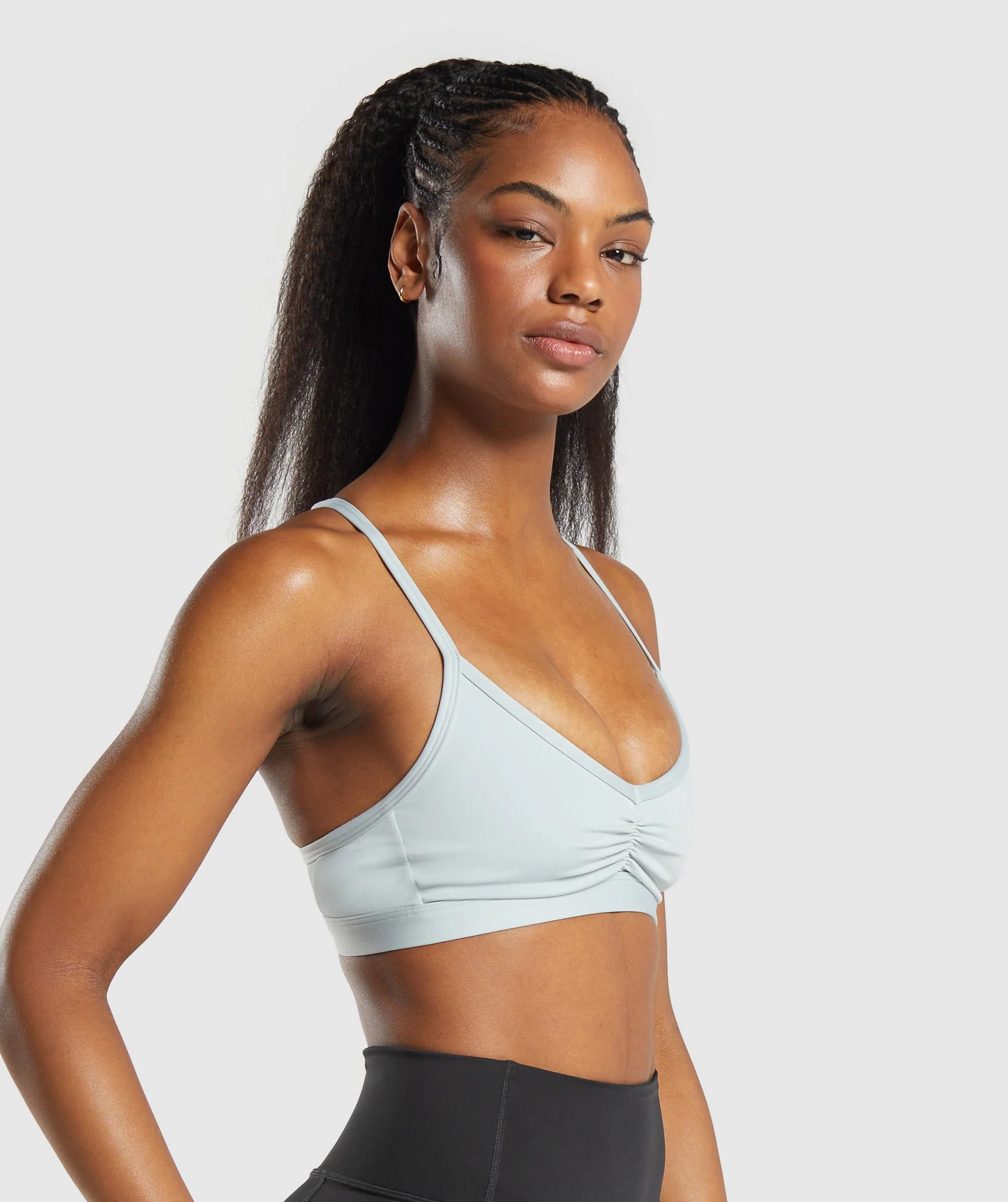 Ruched Strappy Sports Bra