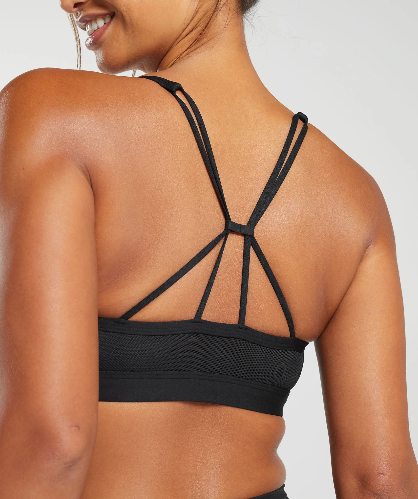 Ruched Strappy Sports Bra