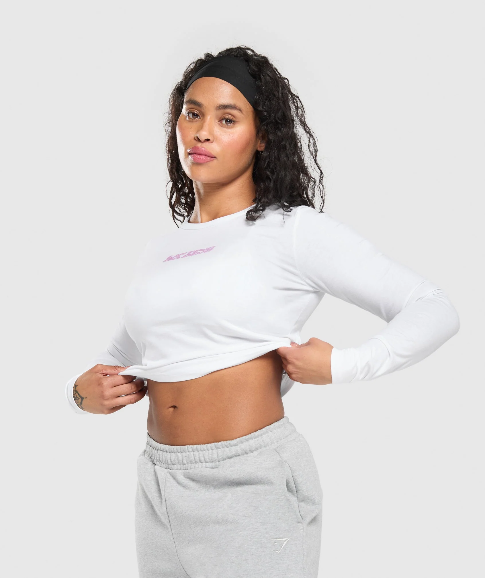 Lifting Baddie Midi Long Sleeve Top
