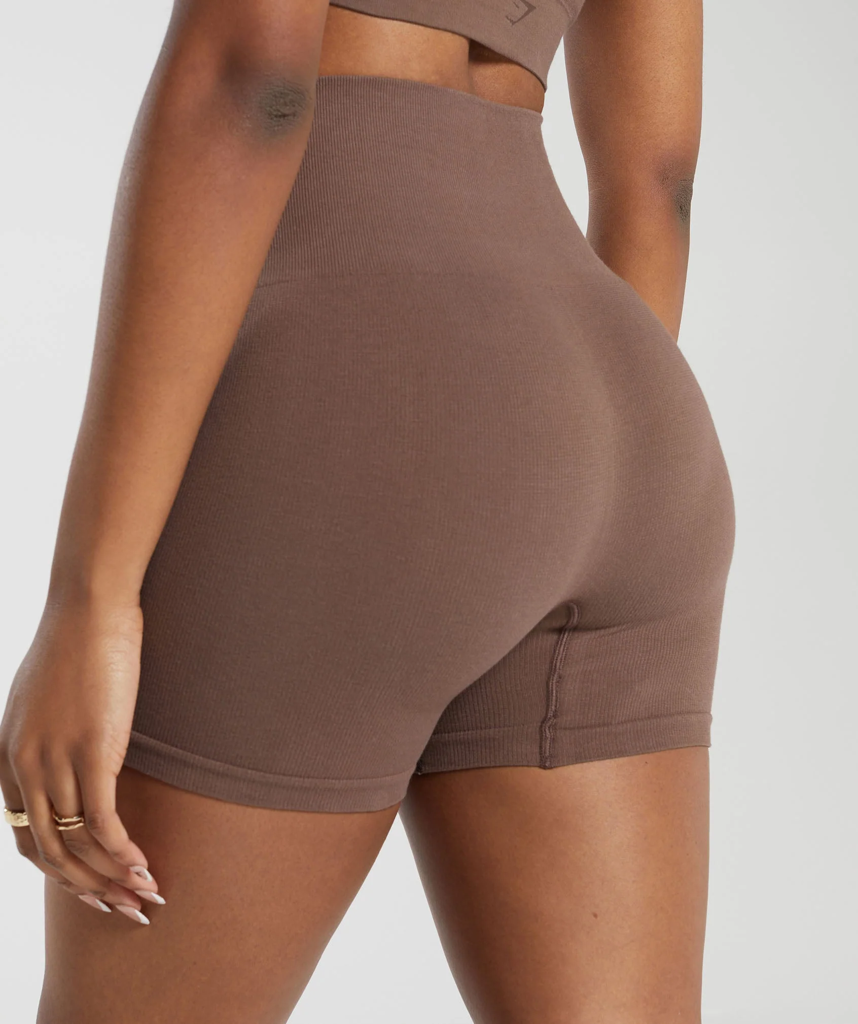 Ribbed Cotton Seamless Shorts