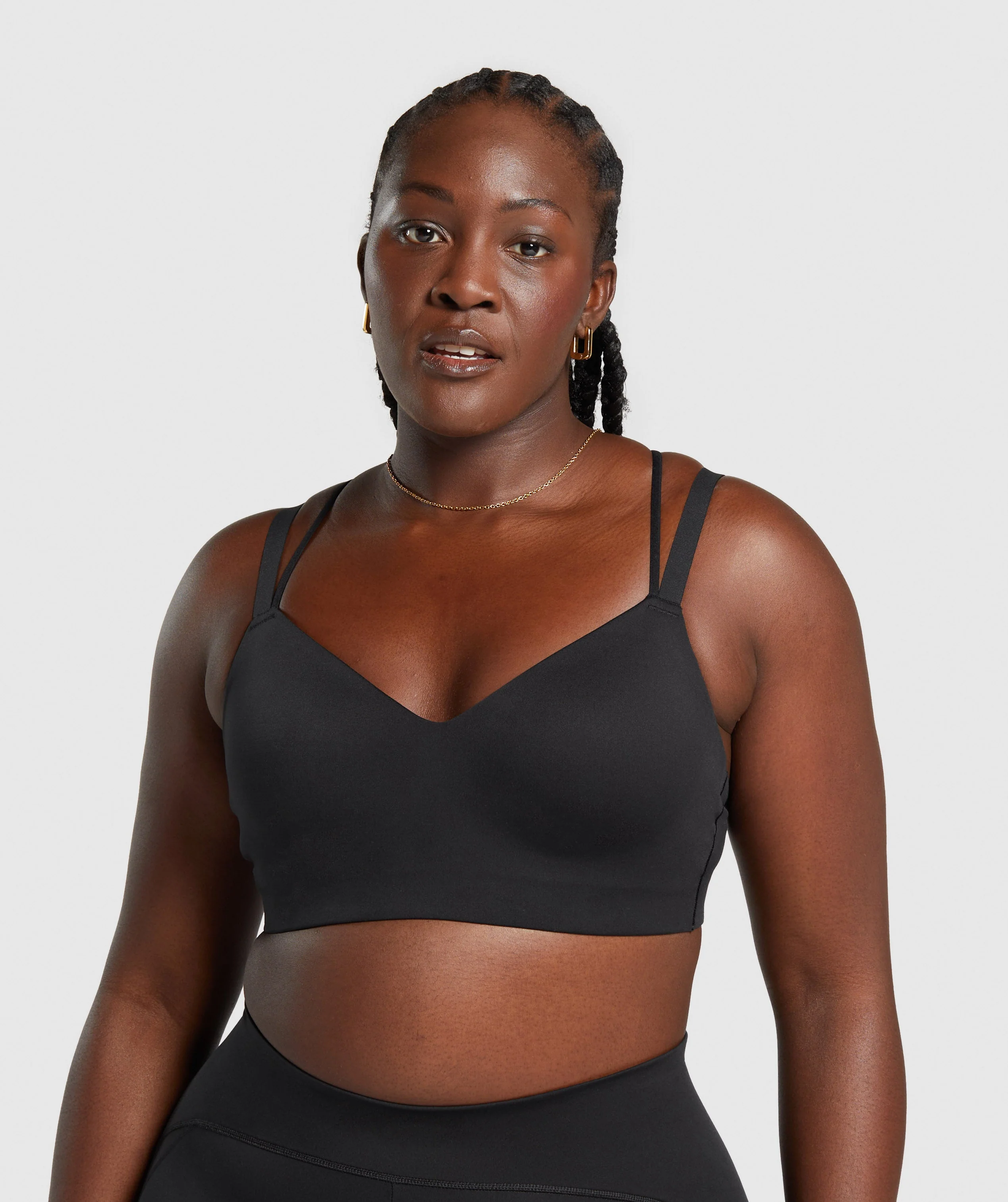 Strappy Back Light Support Sports Bra