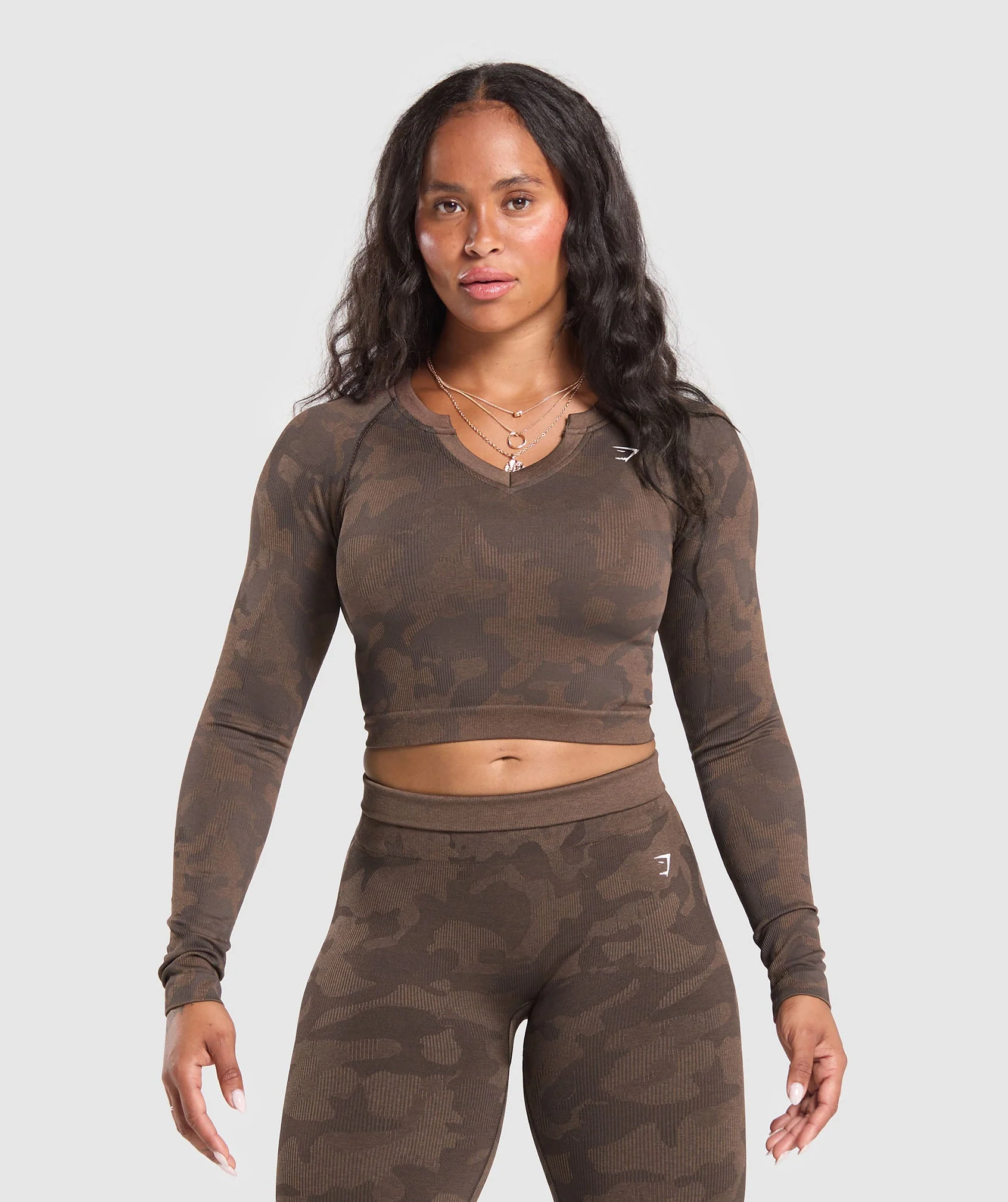 Adapt Camo Long Sleeve Crop Top