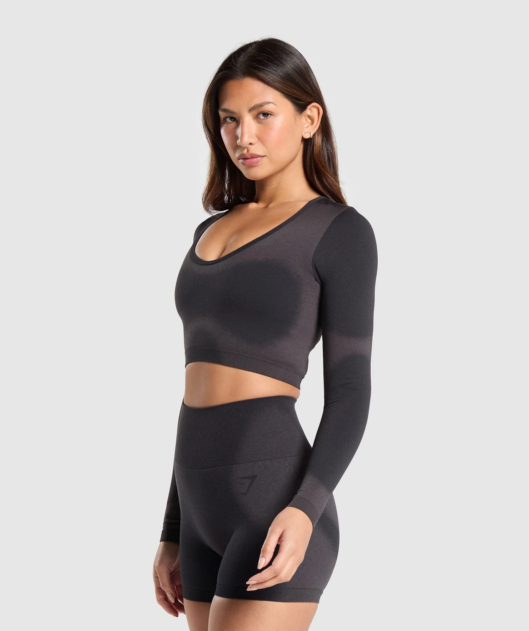 Blur Seamless Long Sleeve Crop Top