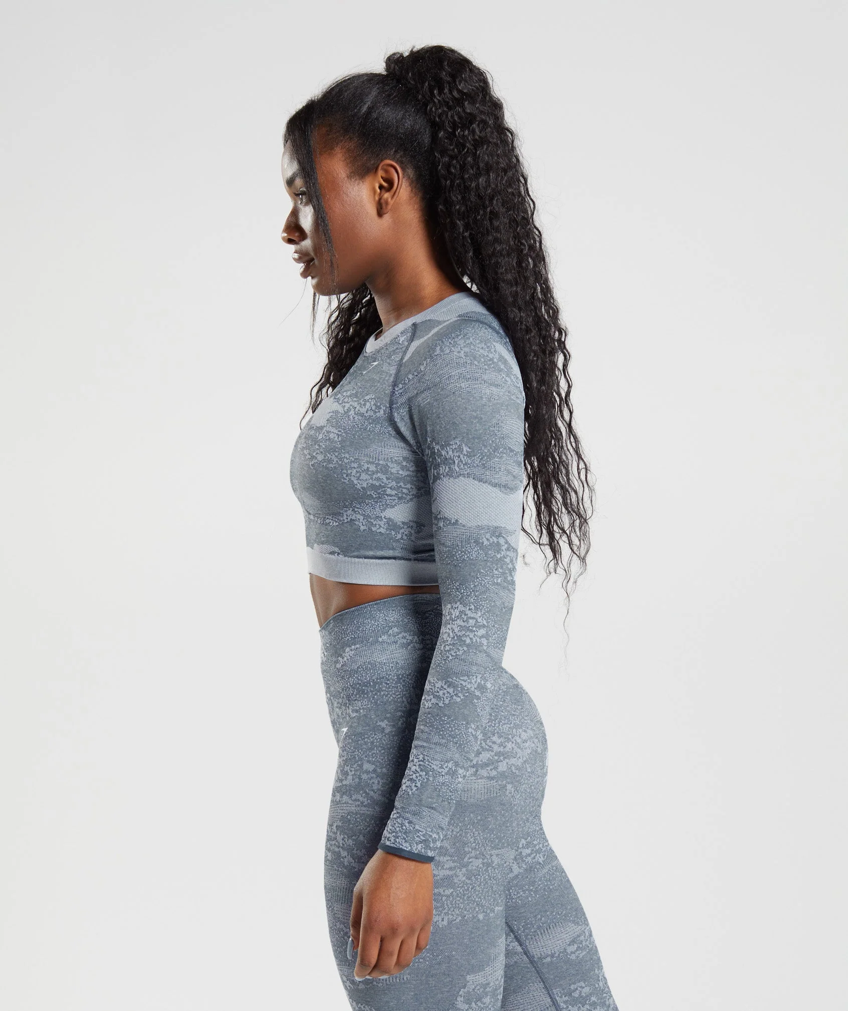 Adapt Camo Seamless Lace Up Back Top