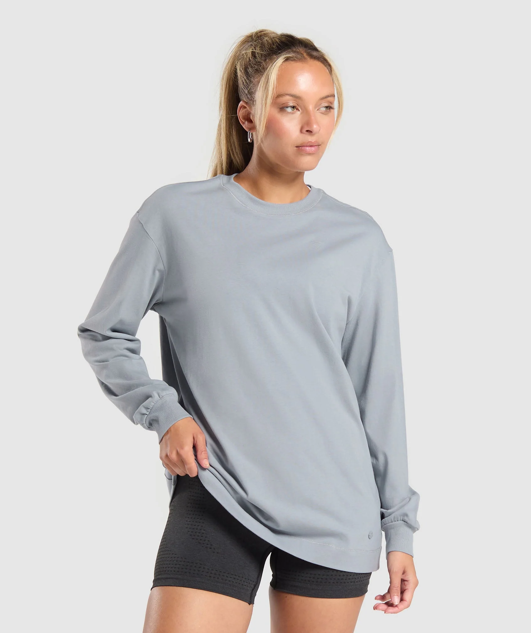 Cotton Oversized Long Sleeve Top
