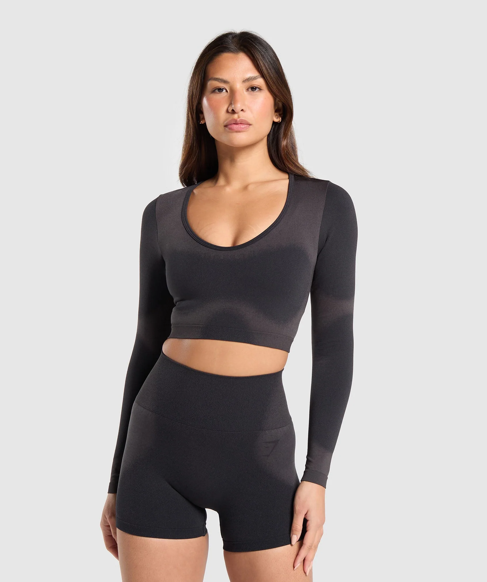 Blur Seamless Long Sleeve Crop Top