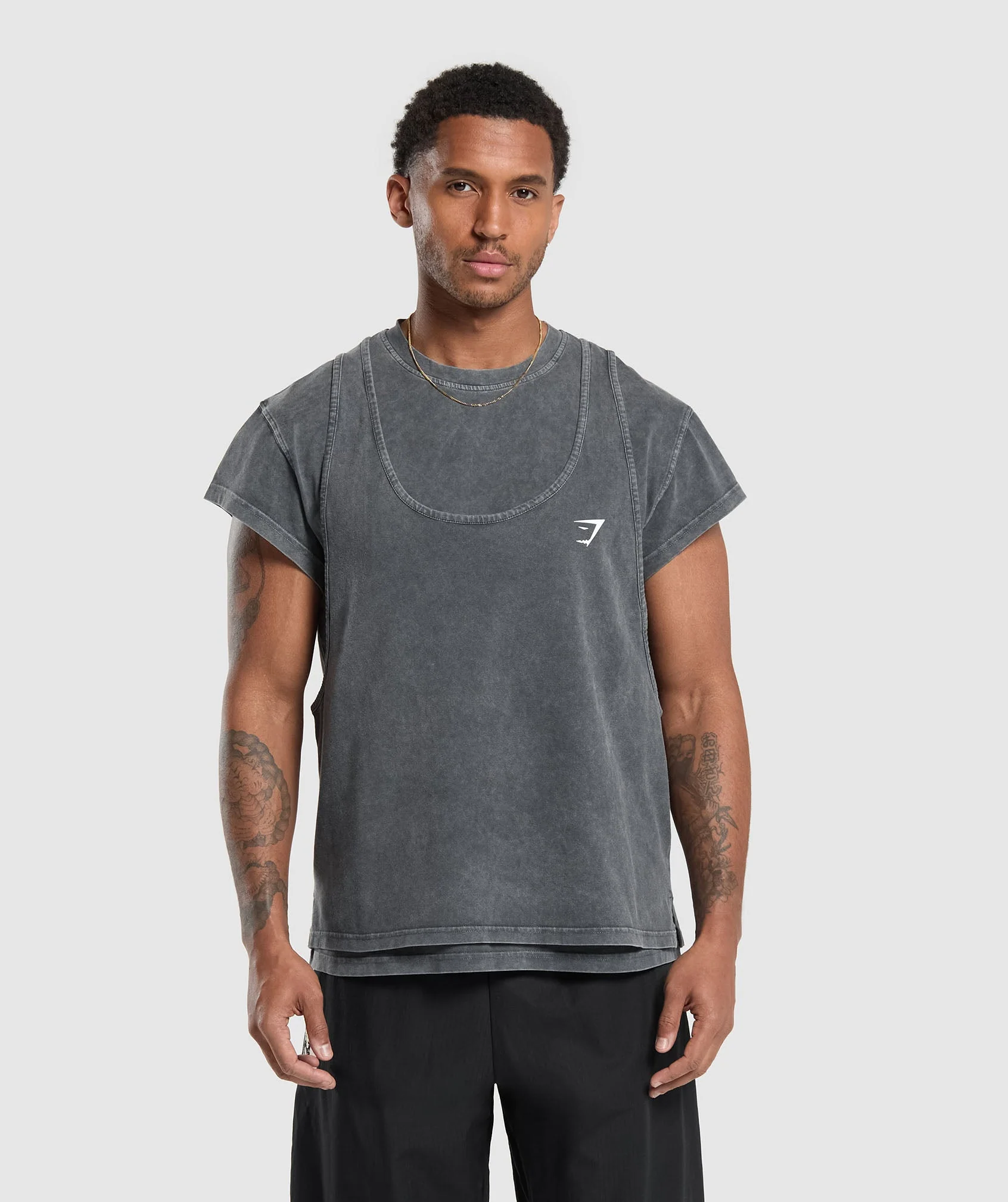 Washed Double Layer T-Shirt