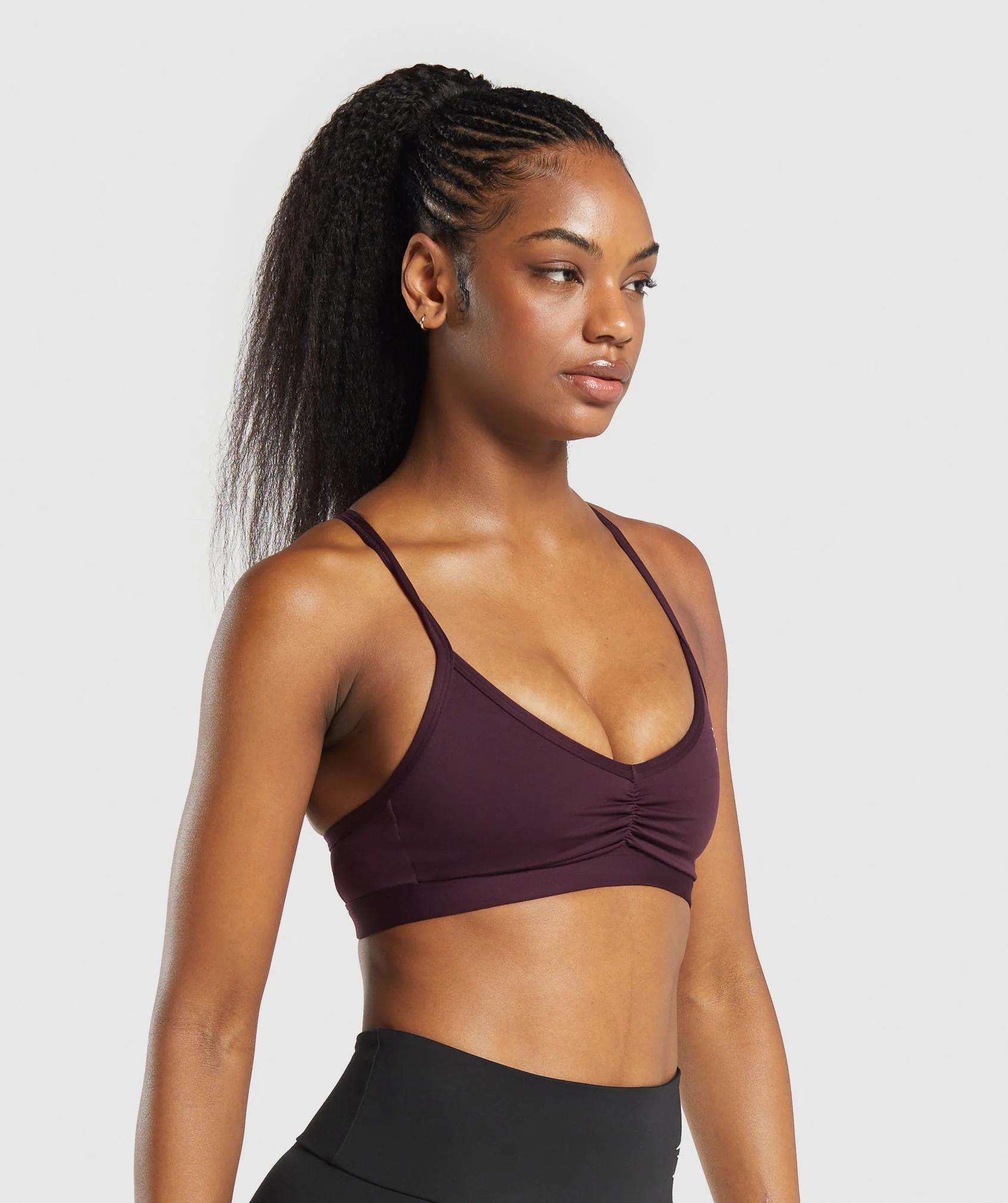 Ruched Strappy Sports Bra