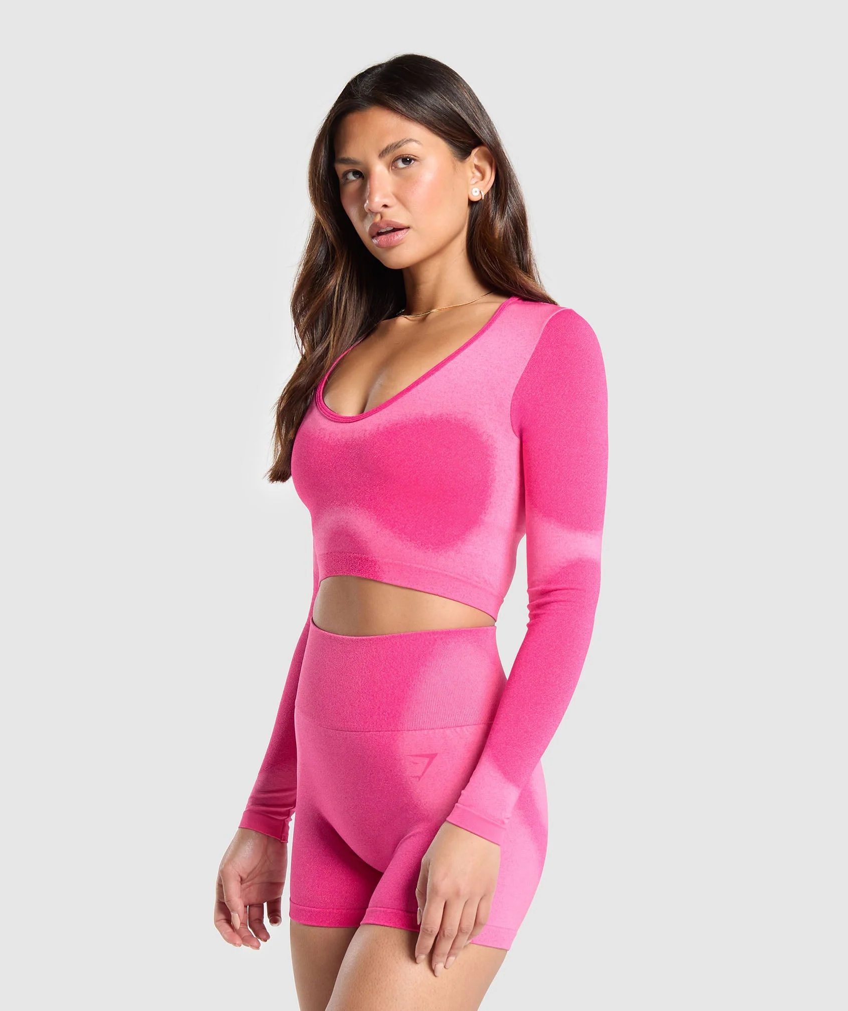 Blur Seamless Long Sleeve Crop Top