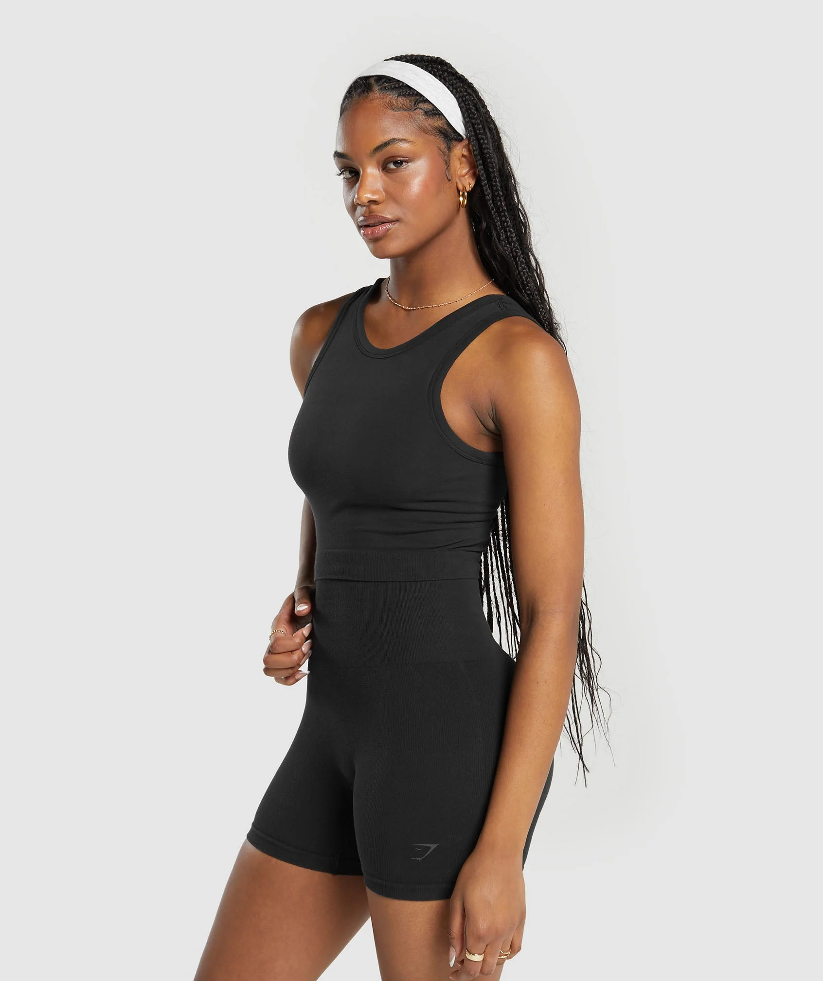 Ribbed Cotton Seamless Body Fit Tank